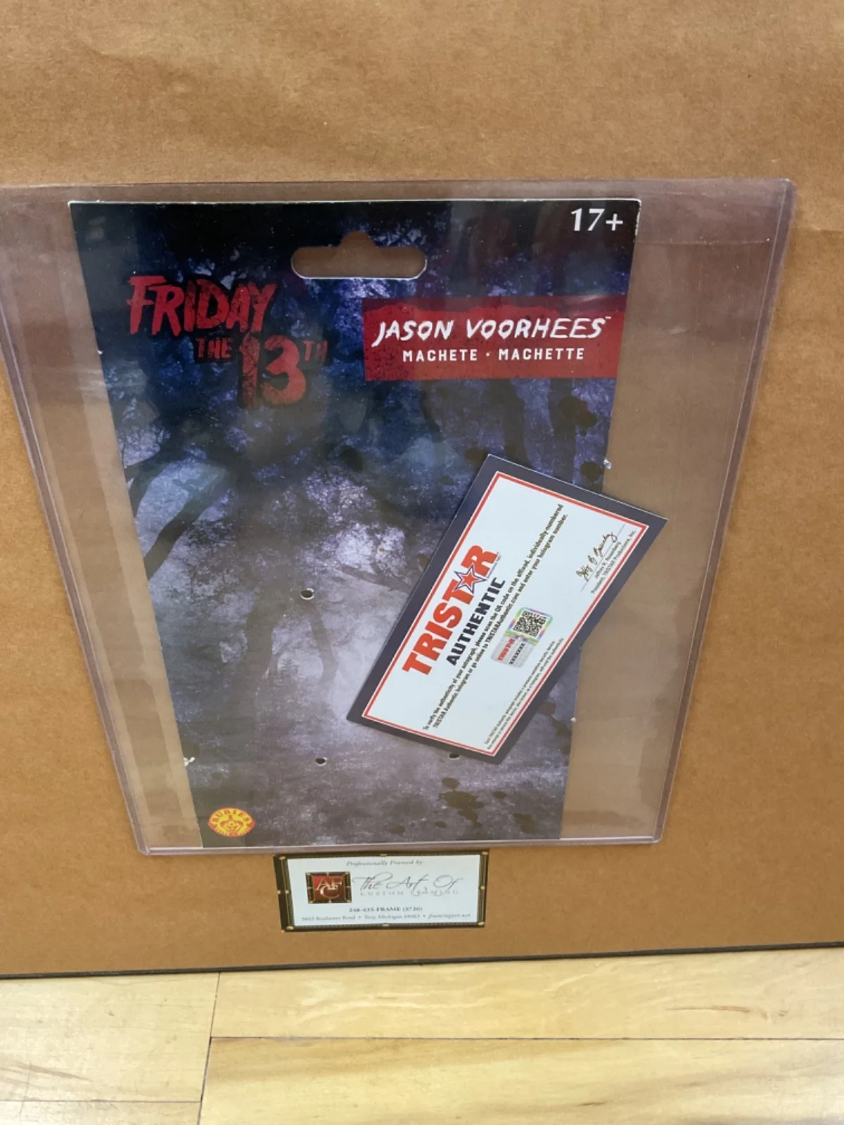Ari Lehman — Friday The 13th Ari Lehman Signed Replica Jason Machete Framed Display TRISTAR, image 5