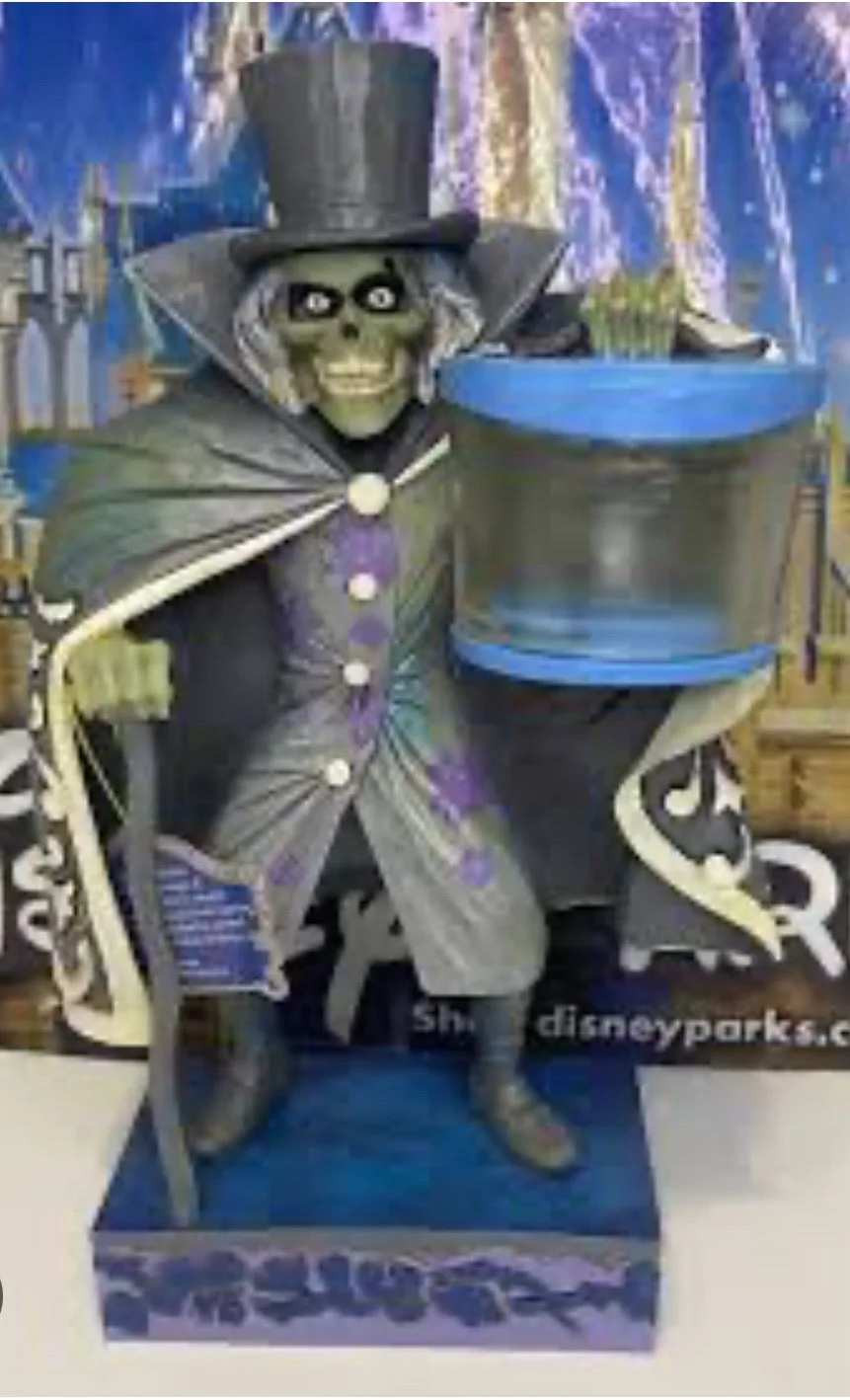 Jim Shore Signed Autographed Disney Haunted Mansion Hat Box Ghost Statue Figure, image 2