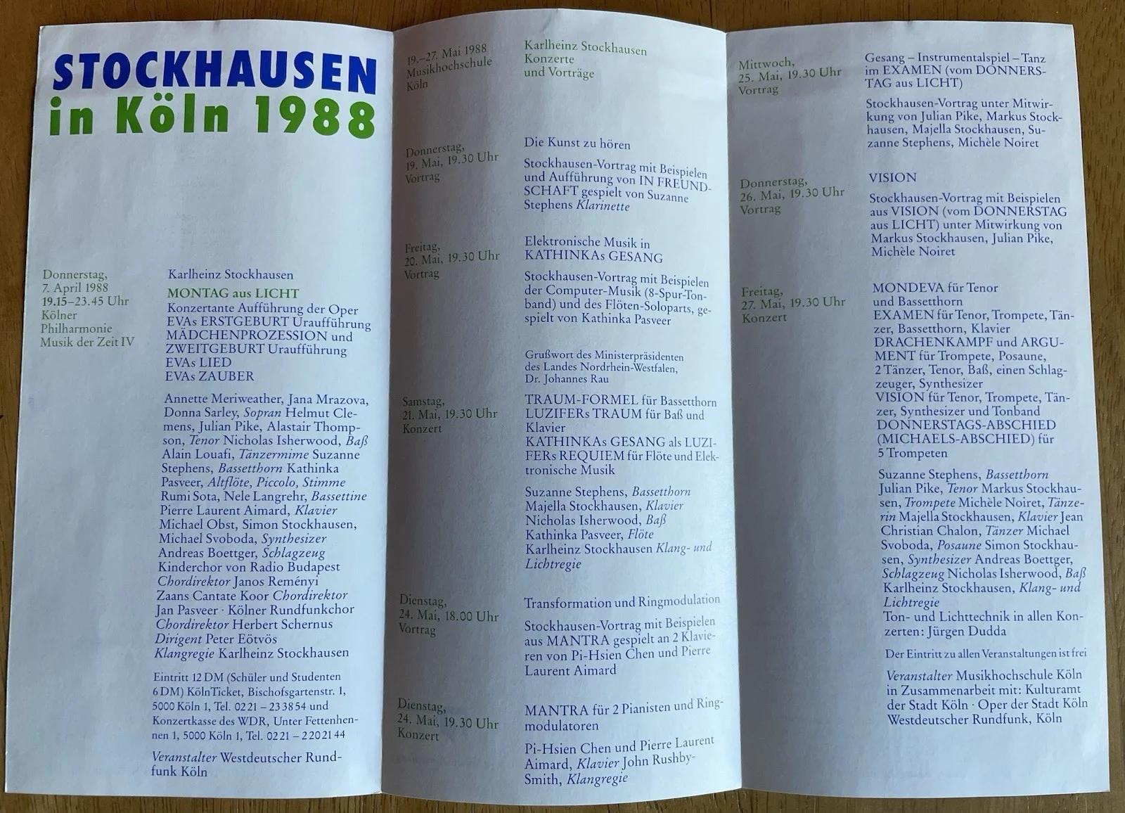 German Composer Karlheinz Stockhausen Autograph Brochure, изображение 4