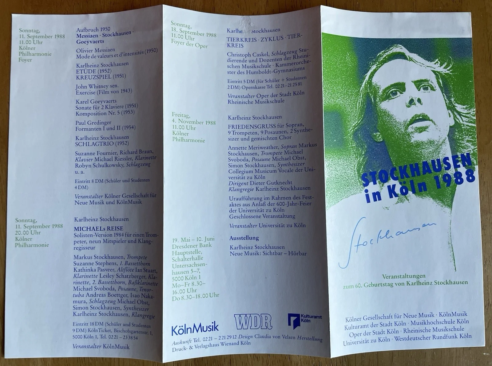 German Composer Karlheinz Stockhausen Autograph Brochure, изображение 5