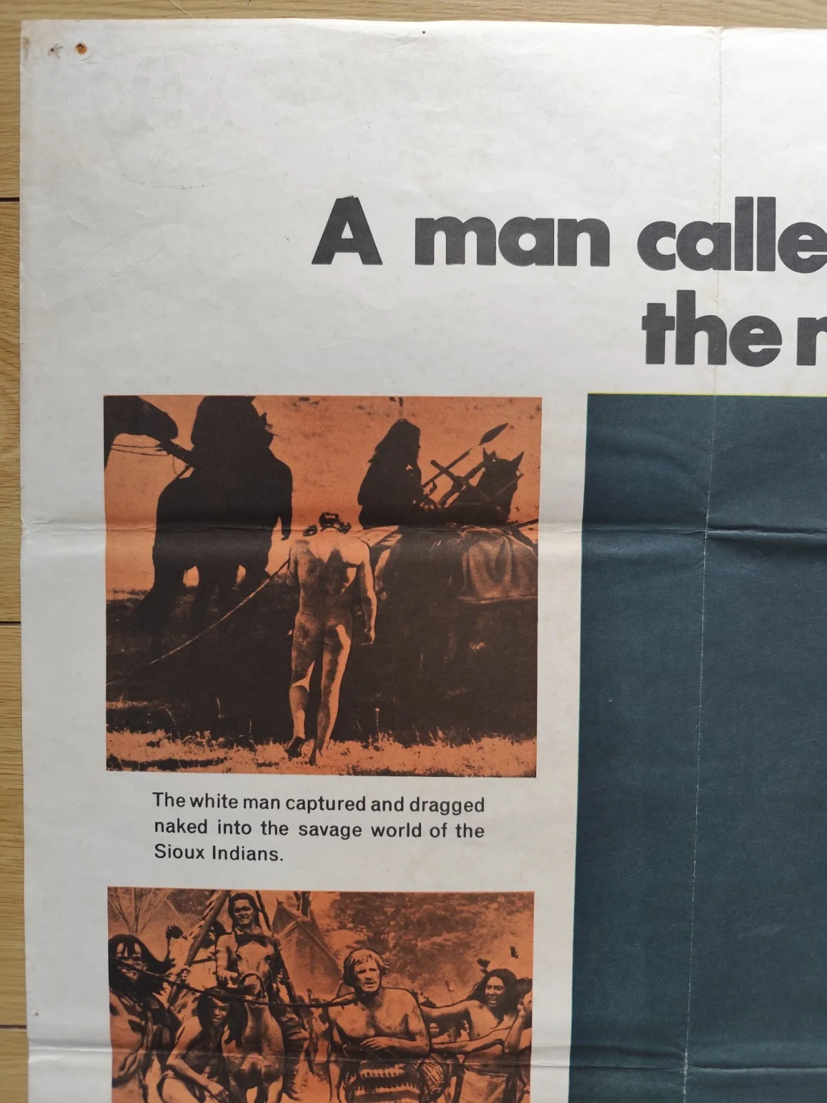 🎯A Man Called Horse (1970) – UK Quad – Richard Harris / Western / Paramount, изображение 2