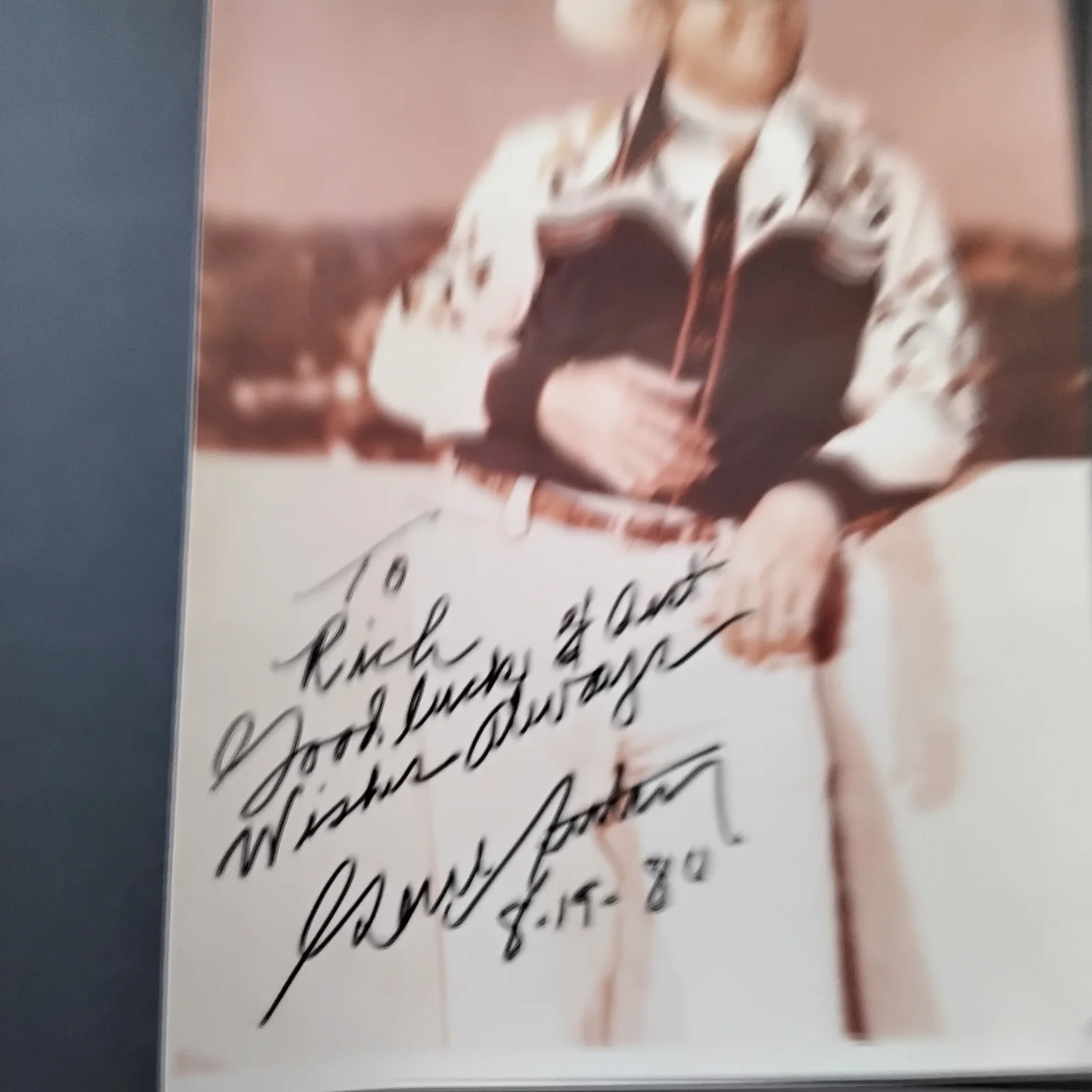Gene Autry SIGNED 1980 Photo Film TV Actor Singing Cowboy Back in The Saddle, изображение 2