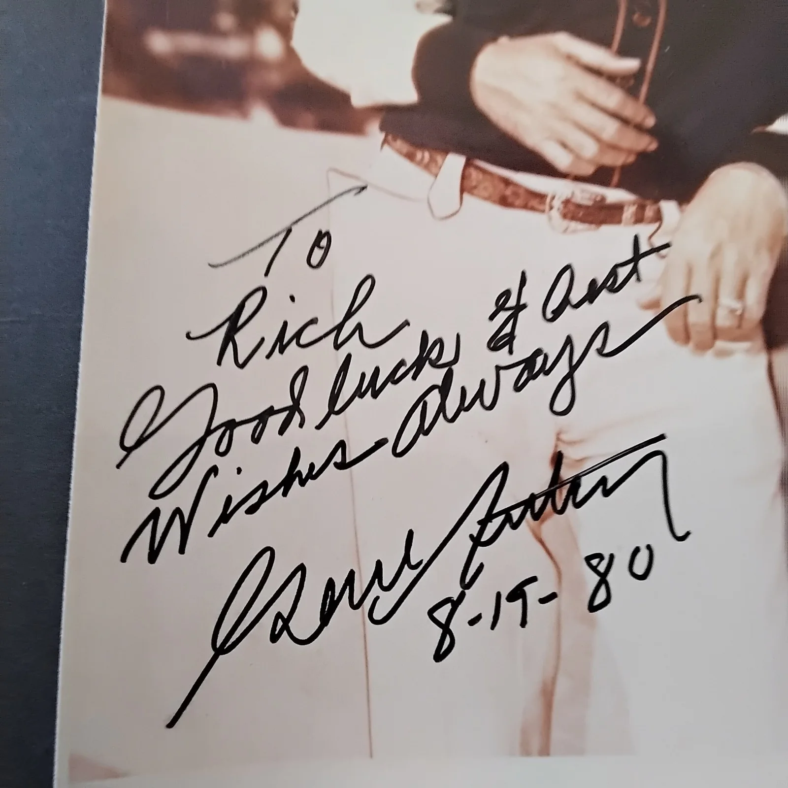 Gene Autry SIGNED 1980 Photo Film TV Actor Singing Cowboy Back in The Saddle, изображение 3