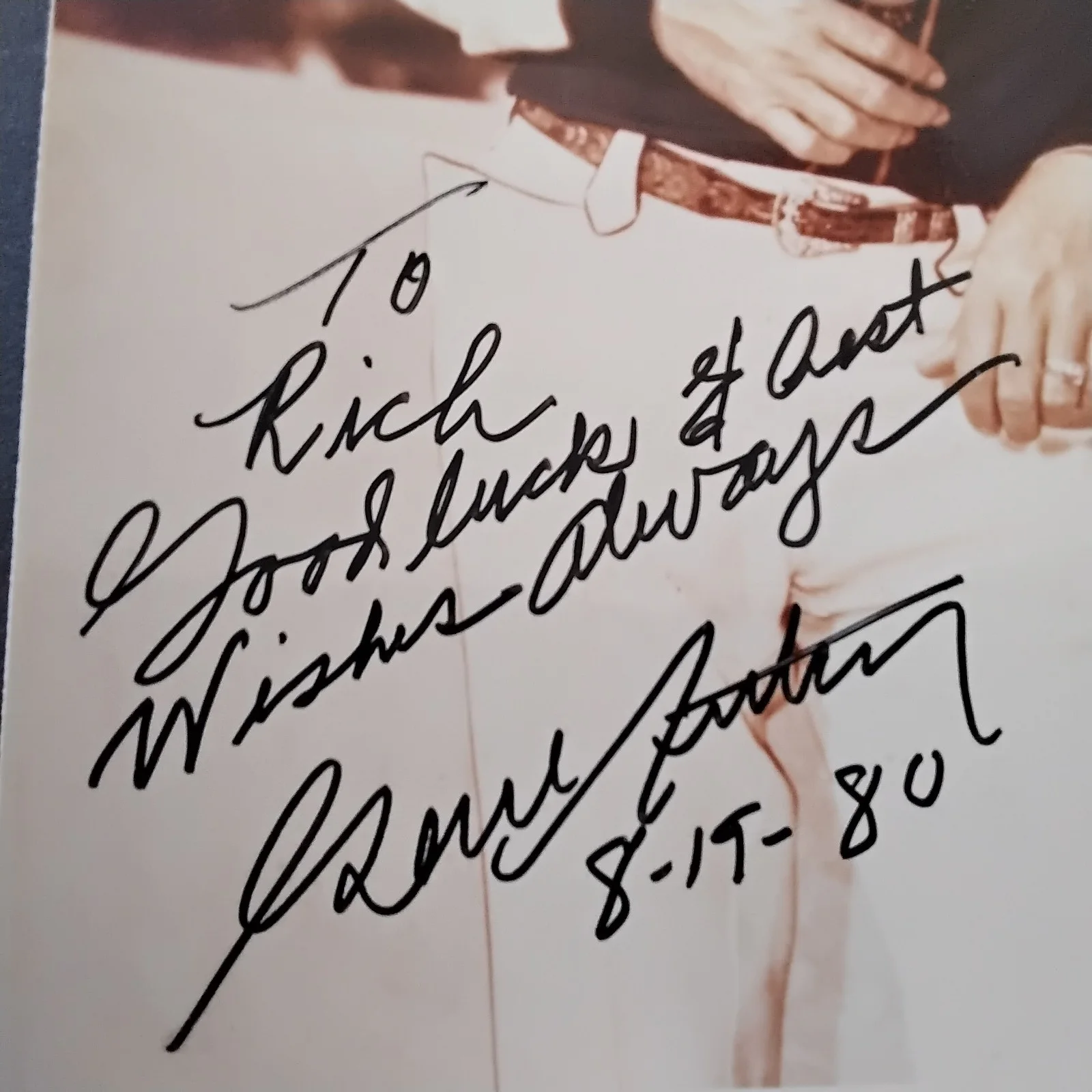 Gene Autry SIGNED 1980 Photo Film TV Actor Singing Cowboy Back in The Saddle, изображение 4