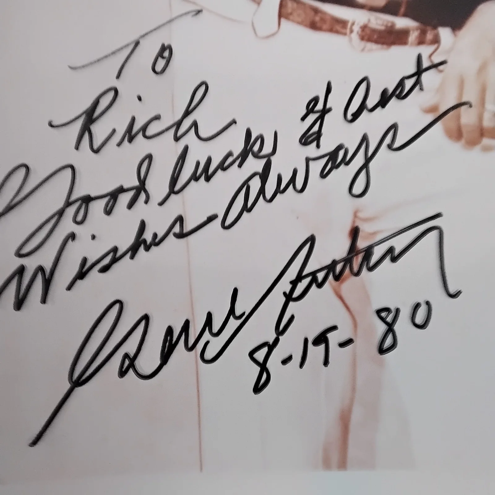 Gene Autry SIGNED 1980 Photo Film TV Actor Singing Cowboy Back in The Saddle, изображение 5