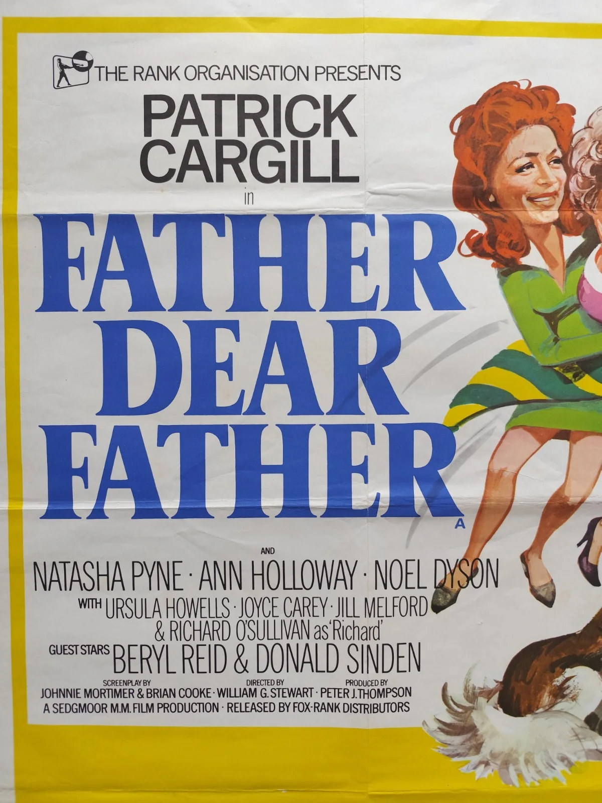 🎯 Father Dear Father (1973) – UK Quad – SS – Patrick Cargill / Rank Comedy, image 2