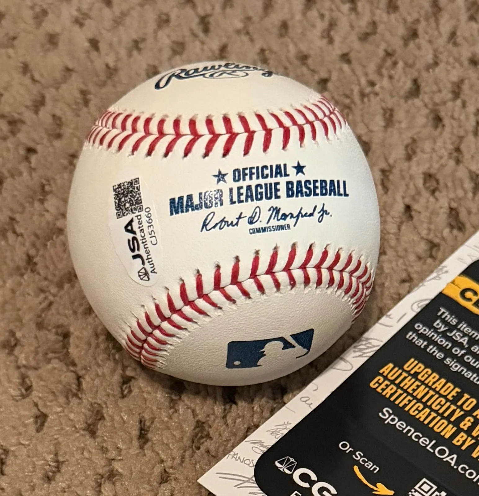 TONY HINCHCLIFFE SIGNED BASEBALL JSA AUTOGRAPH OMLB COMEDY COMEDIAN TRUMP MAGA, image 2