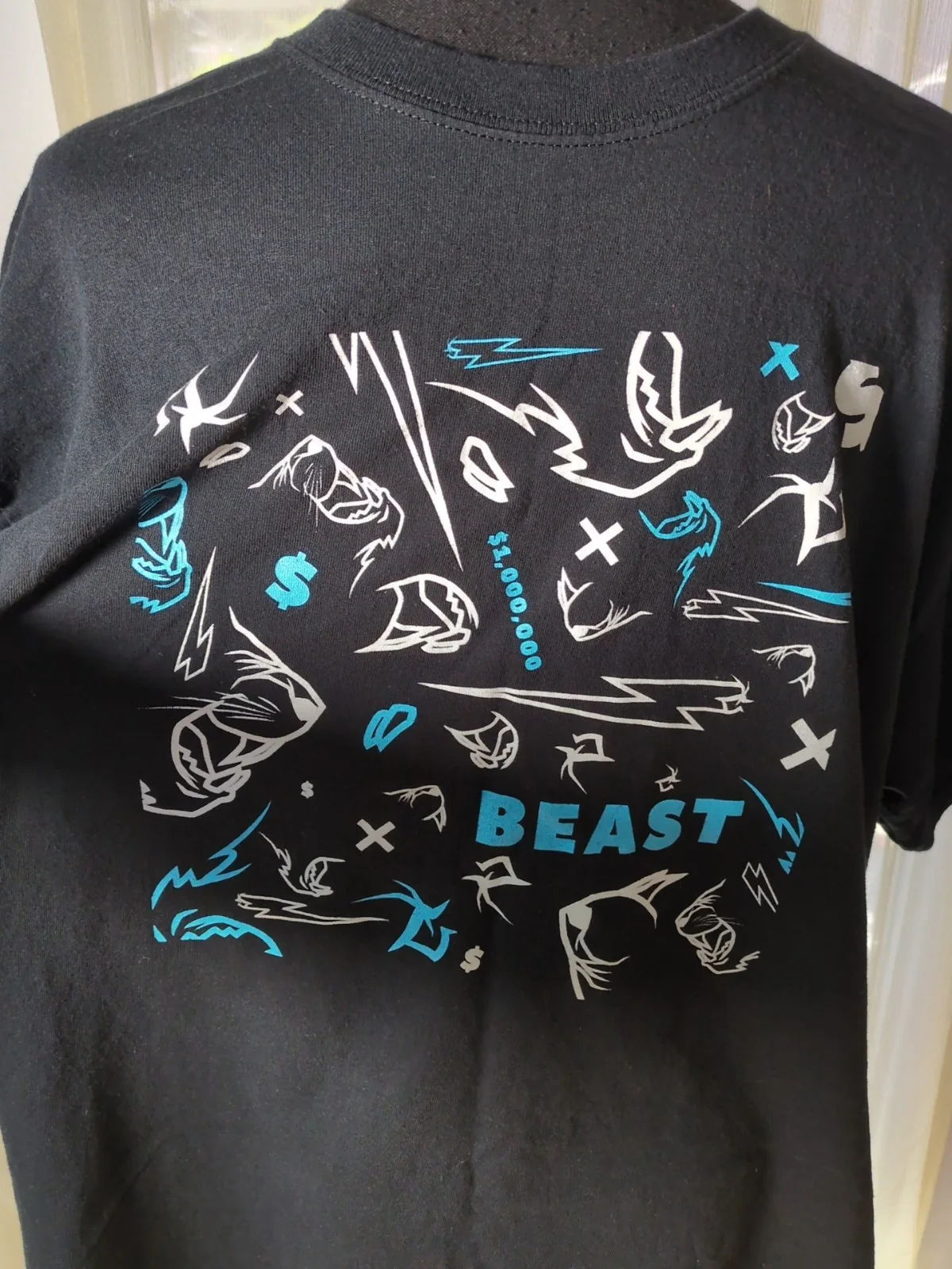 Mr. Beast — Mr. Beast Autographed Black Shirt 24HR Livestream Graphic Tee Men's XL, изображение 4