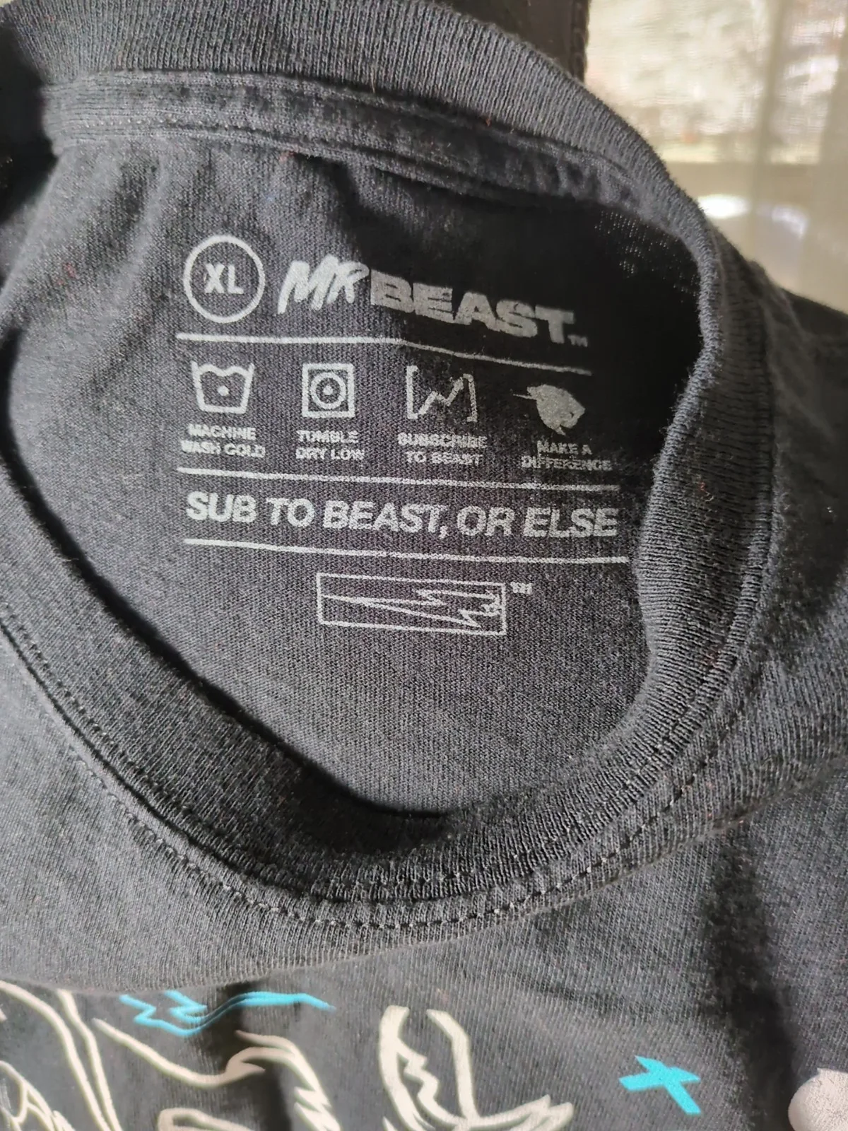 Mr. Beast — Mr. Beast Autographed Black Shirt 24HR Livestream Graphic Tee Men's XL, изображение 5