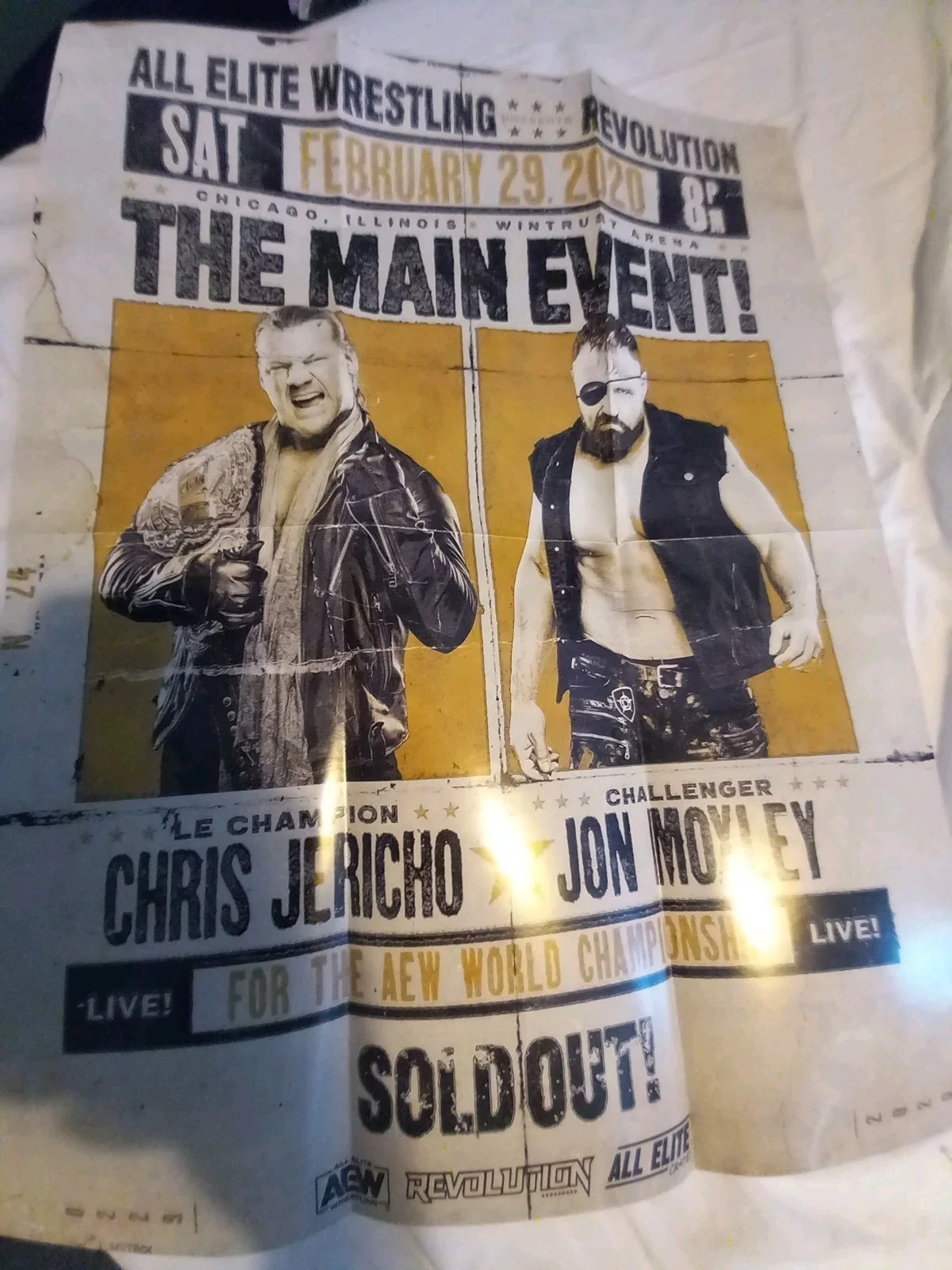 Chris Jericho Vs Jon Moxley Revolution Aew 2020 Poster All Elite Crate Exclusive, изображение 4