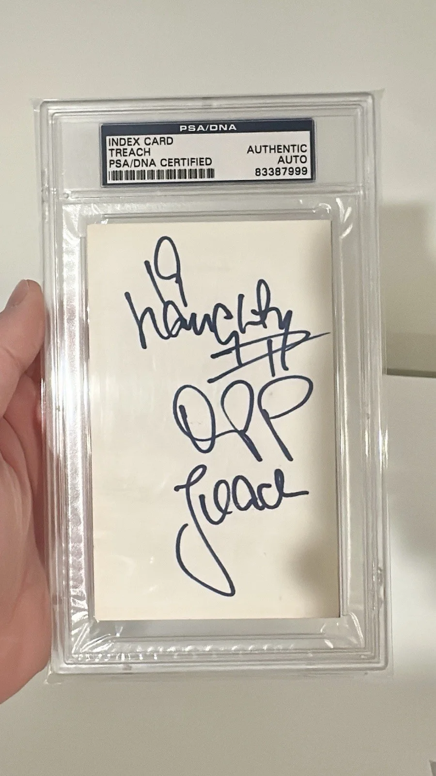 Treach Naughty By Nature Autograph Signed Index Card PSA Rap Hip Hop, изображение 2