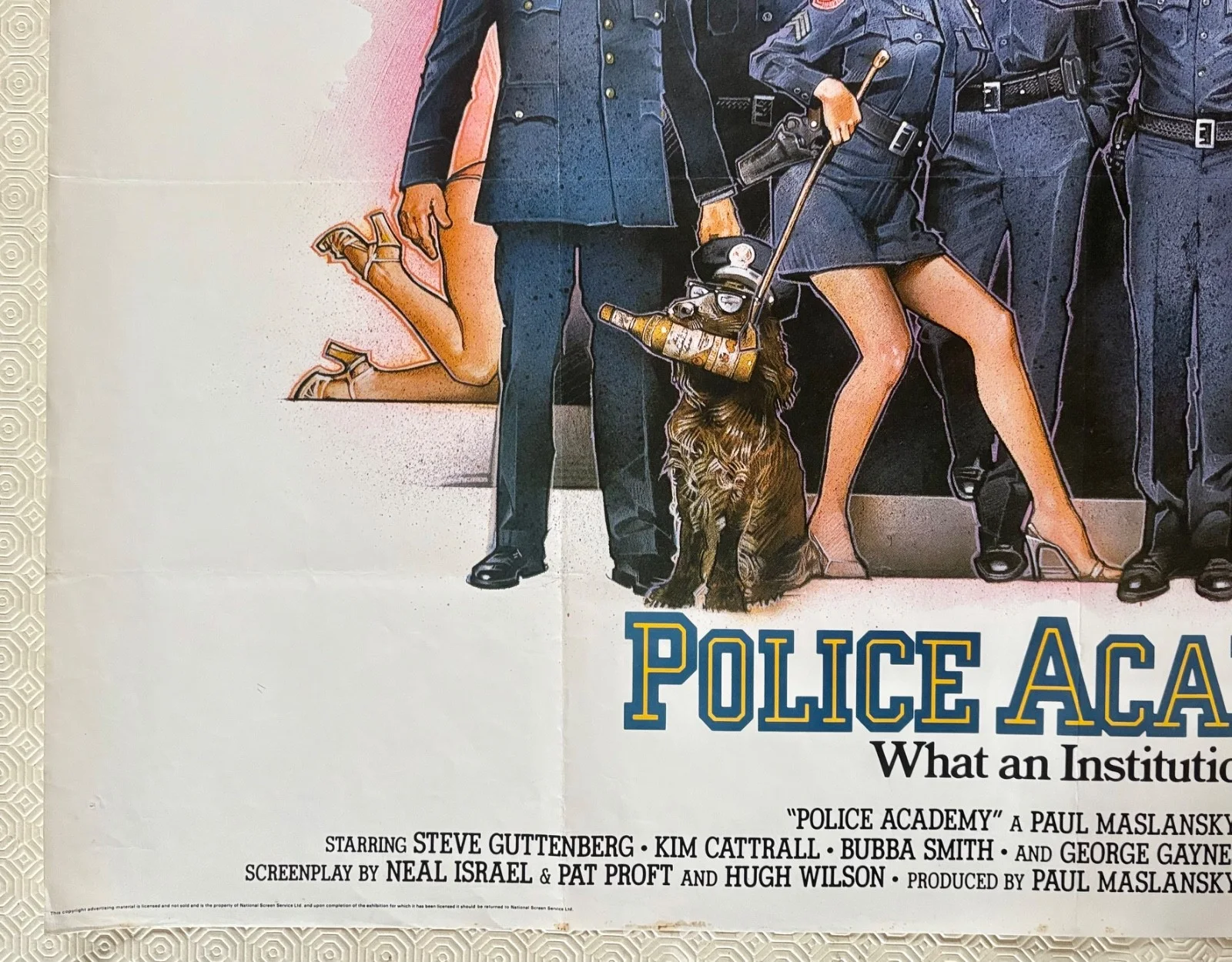 Police Academy Original 1984 Quad Poster Steve Guttenberg Kim Cattrall, изображение 2