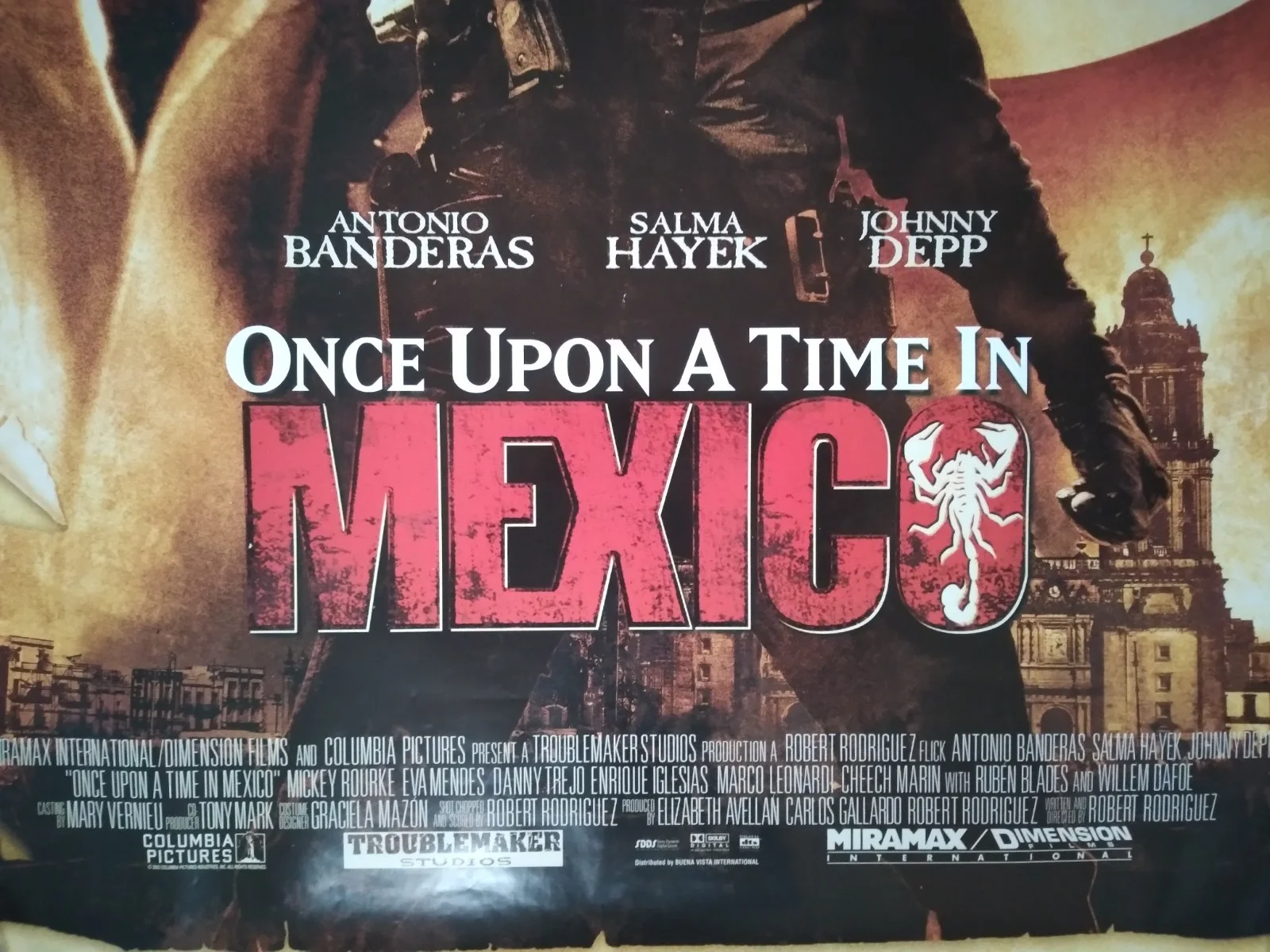 Once Upon a Time in Mexico original movie 2003 poster US one sheet, изображение 2