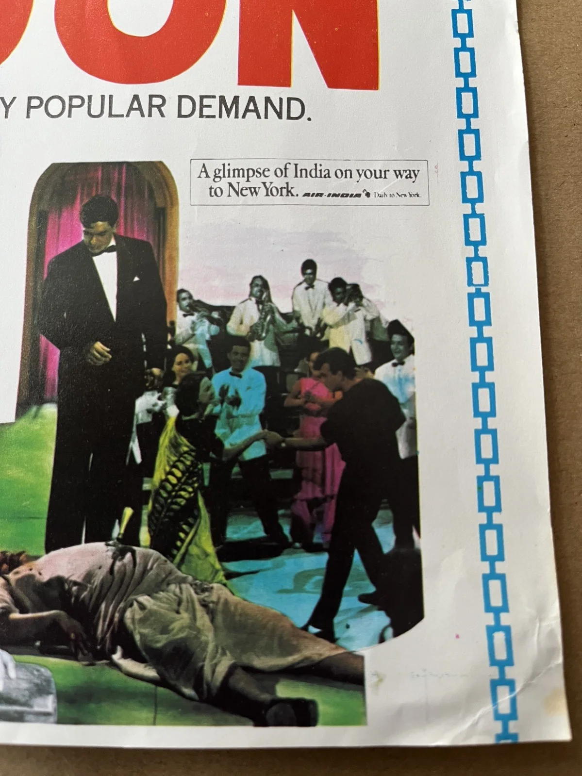 KANOON (1960) Poster / Flyer Bollywood Film Ashok Kumar , Rajendra Kumar , Nanda, изображение 5