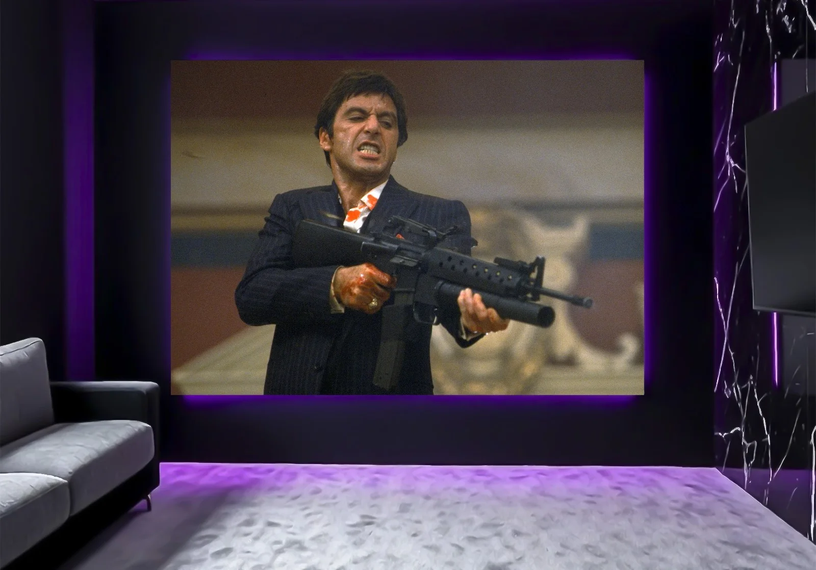 Large A0 A1 A2 A3 A4 A5 Scarface Tony Montana Cocaine Movie Wall Art Poster, изображение 3