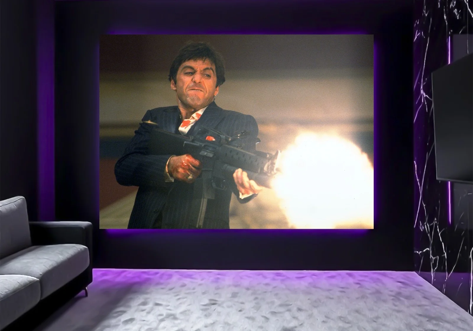 Large A0 A1 A2 A3 A4 A5 Scarface Tony Montana Cocaine Movie Wall Art Poster, изображение 4