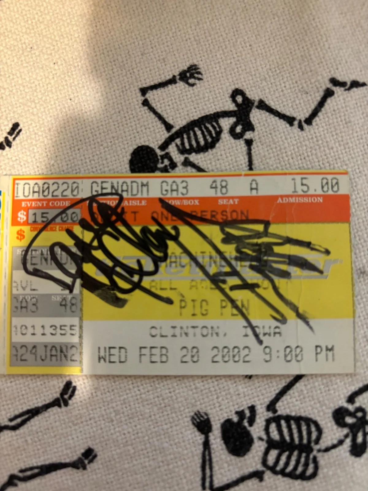 Machine Head Signed CD, Ticket, and After Show Pass, image 2