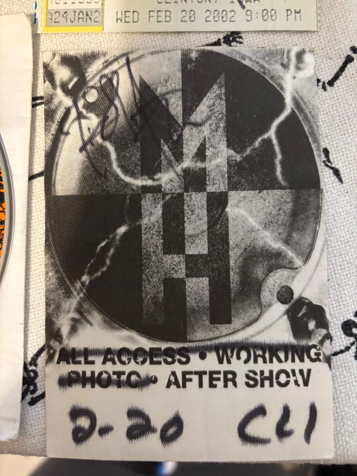 Machine Head Signed CD, Ticket, and After Show Pass, image 3