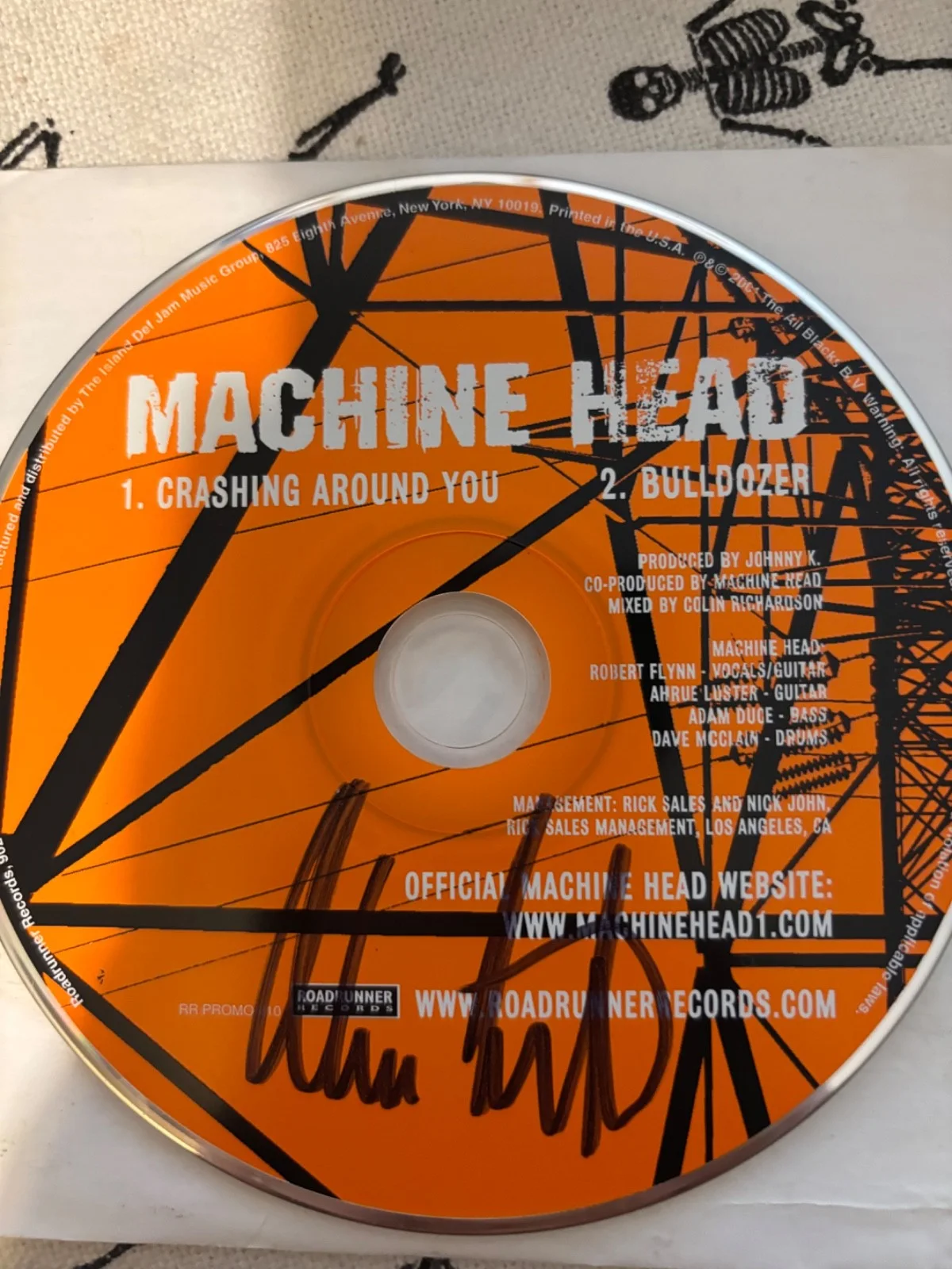 Machine Head Signed CD, Ticket, and After Show Pass, image 4