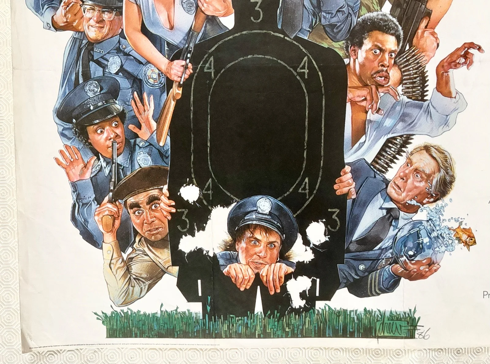 Police Academy 3 Original 1986 Quad Poster Steve Guttenberg Bubba Smith, изображение 2