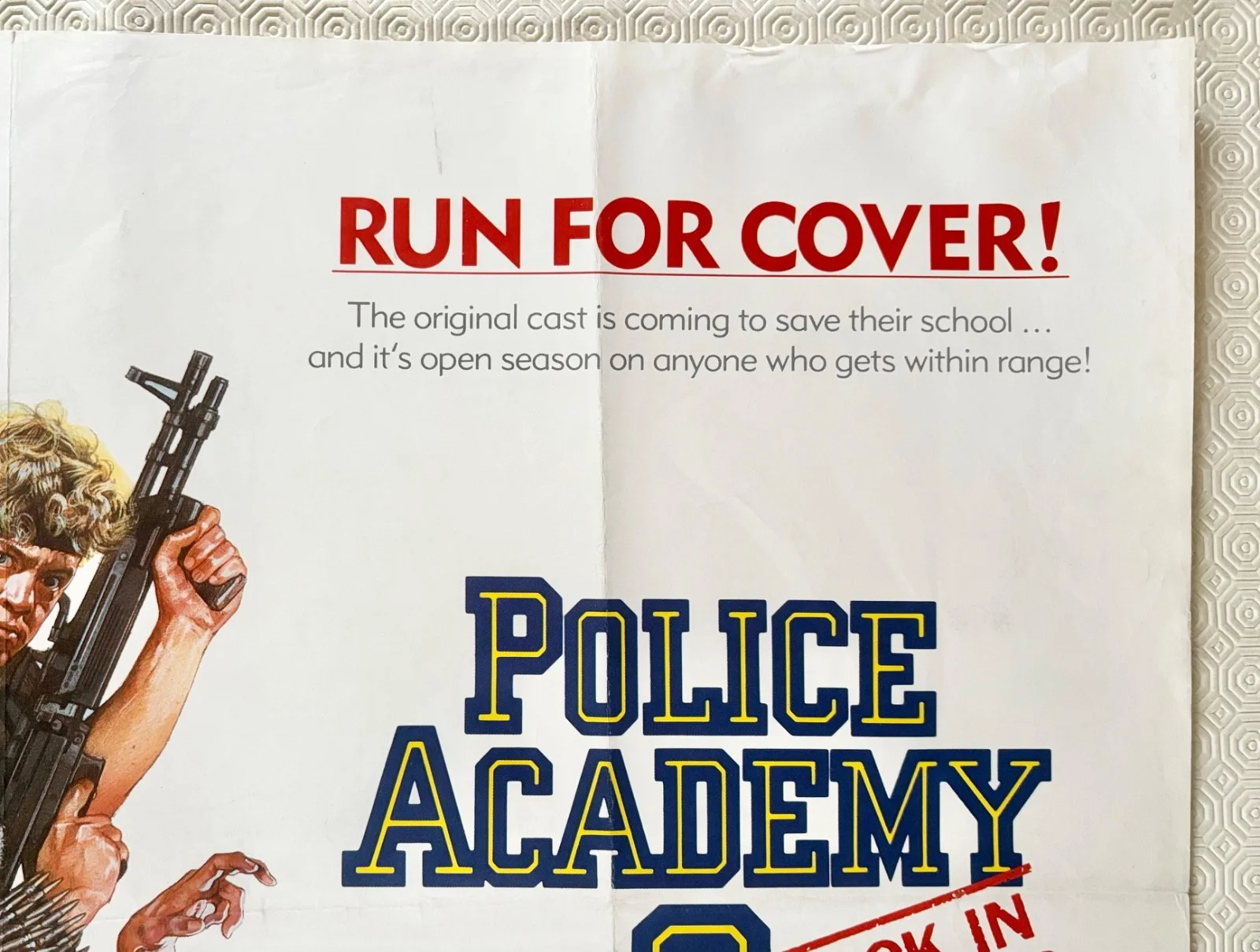 Police Academy 3 Original 1986 Quad Poster Steve Guttenberg Bubba Smith, изображение 4