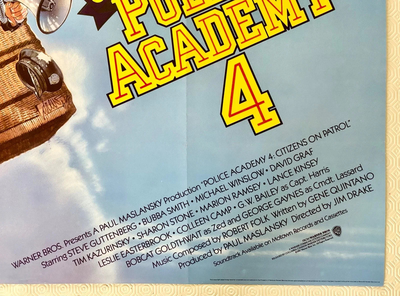 Police Academy 4 Original 1987 Teaser Quad Poster Steve Guttenberg Bubba Smith, изображение 3