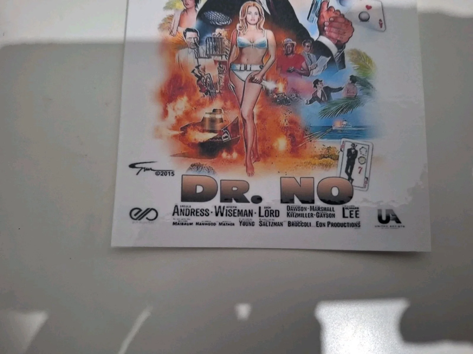 Vintage Style 007 Dr No (1962) James Bond Premium Fine Art Reproduction Postcard, изображение 4