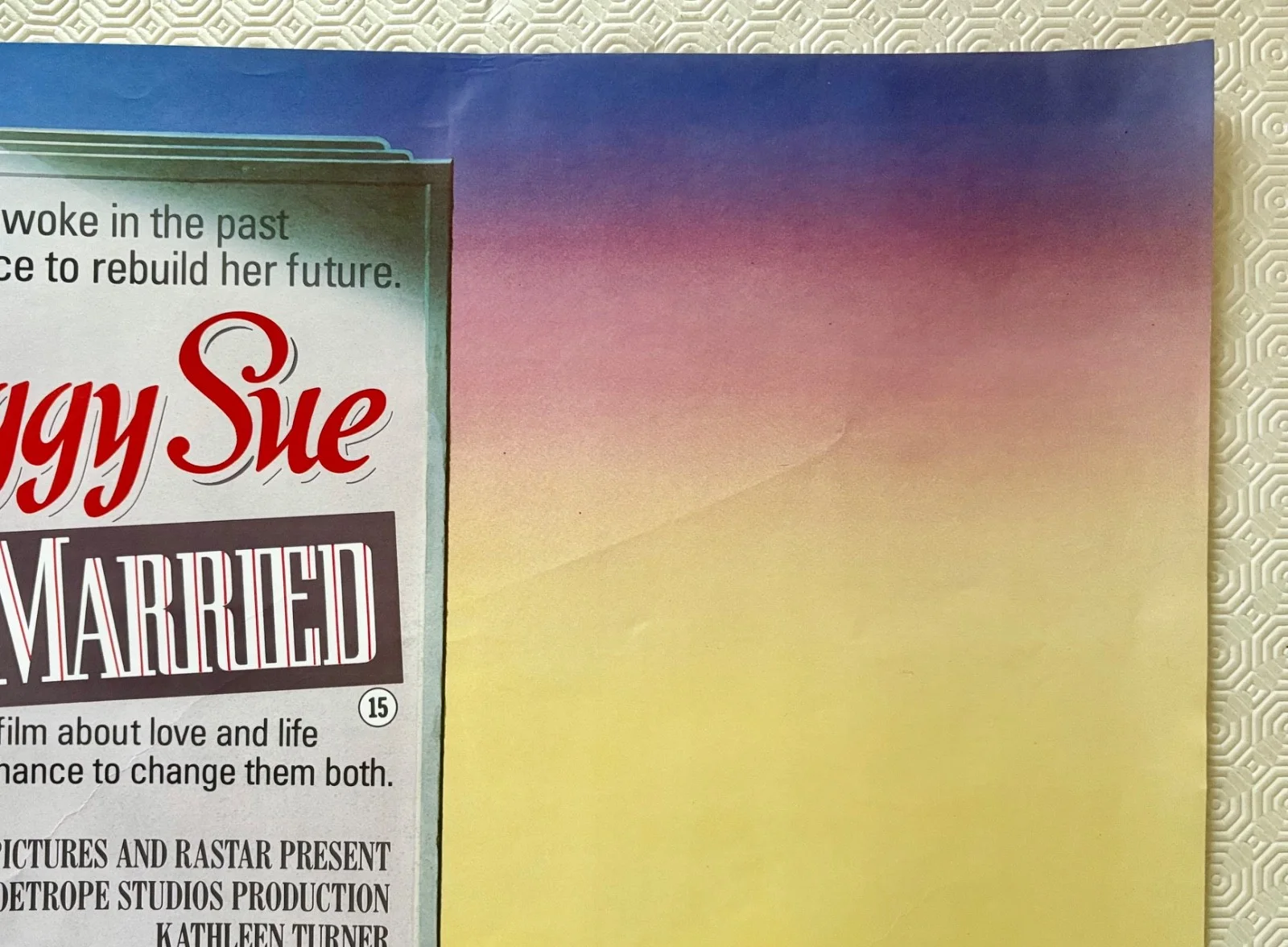 Peggy Sue Got Married Original 1986 Quad Poster Kathleen Turner Nicolas Cage, image 4