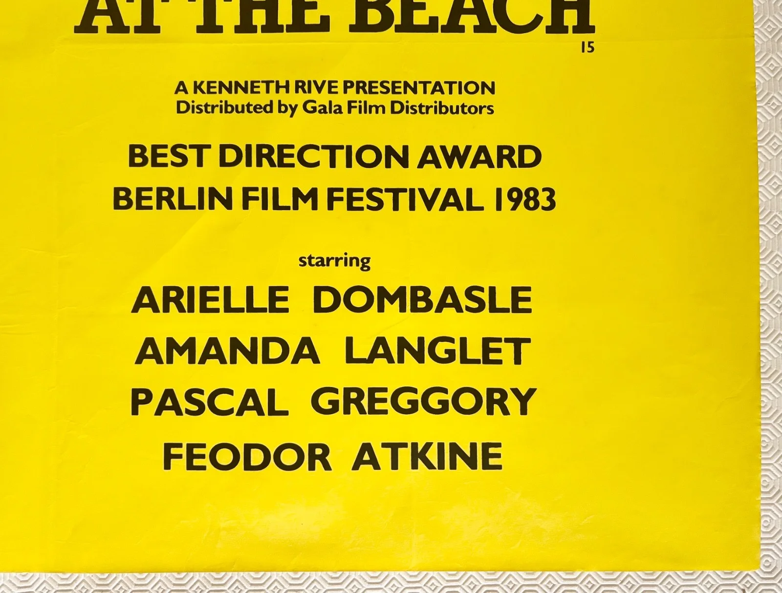 Pauline at The Beach Original 1983 Quad Poster Arielle Dombasle Amanda Langlet, изображение 3
