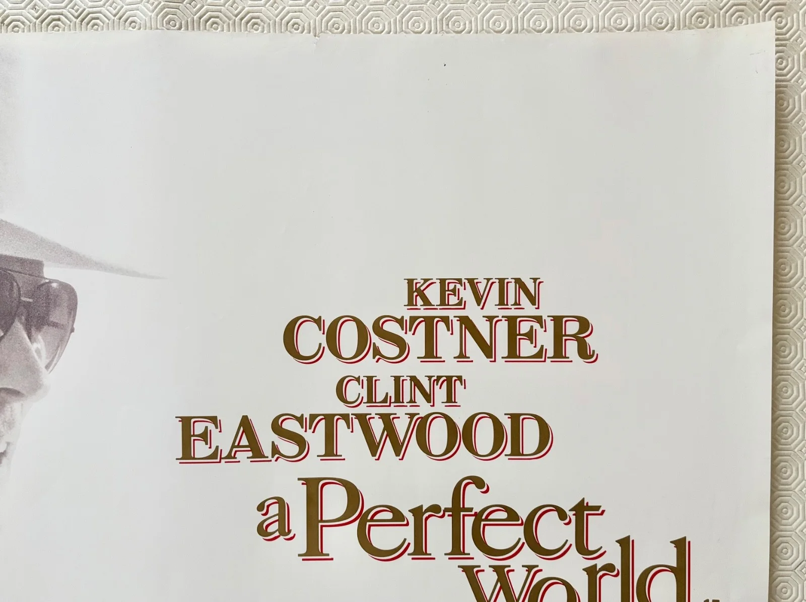 A Perfect World Original 1993 Quad Poster Kevin Costner Clint Eastwood, изображение 4
