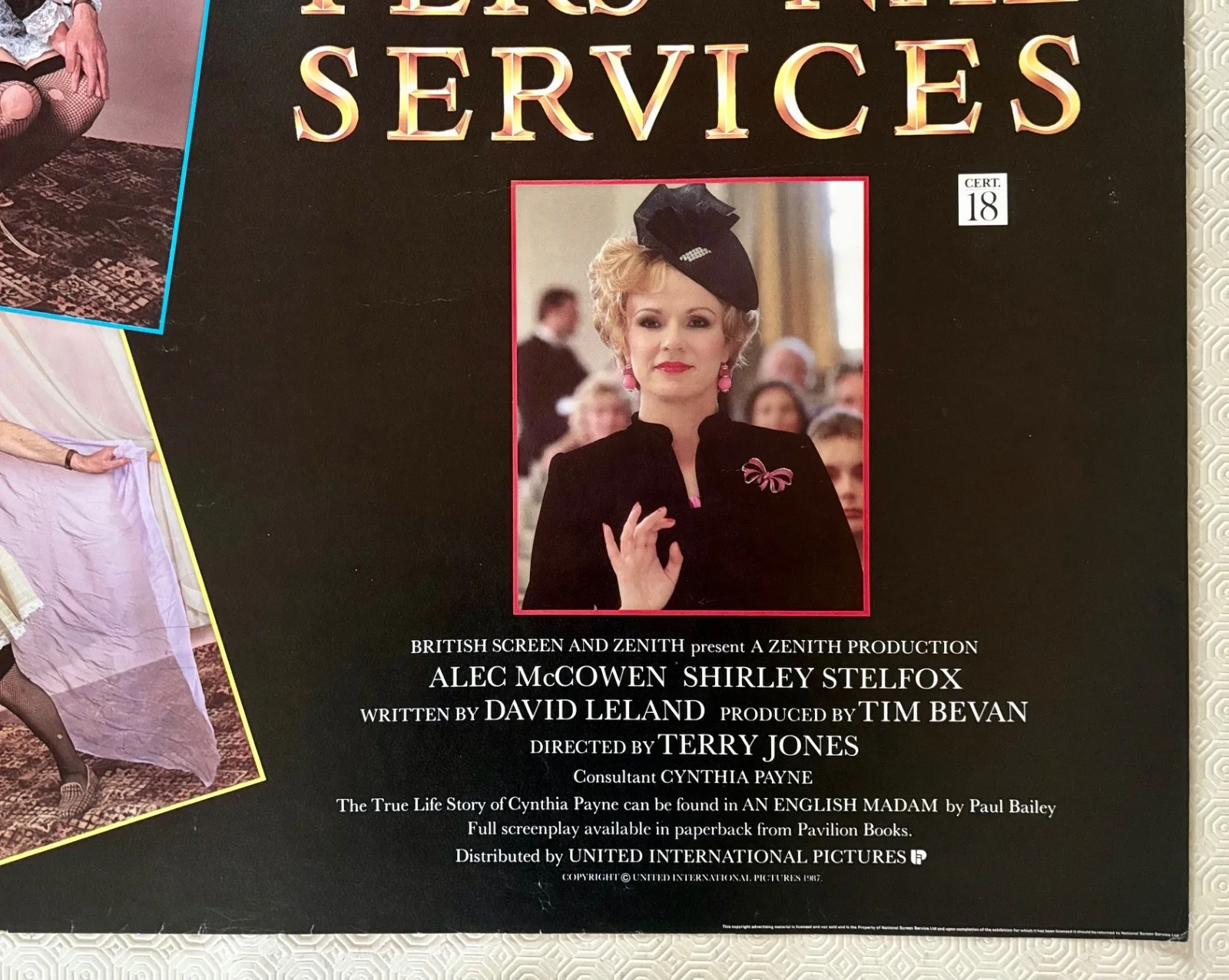 Personal Services Original 1987 Quad Poster Julie Waters Alec McCowen, image 3