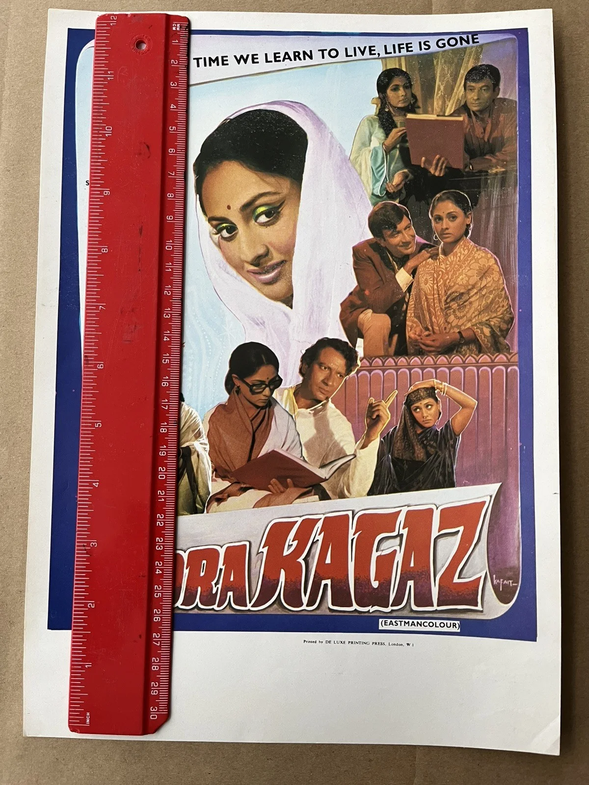 KORA KAGAZ (1974) Bollywood Indian Hindi Film Poster Flyer - Jaya Bachchan, изображение 2