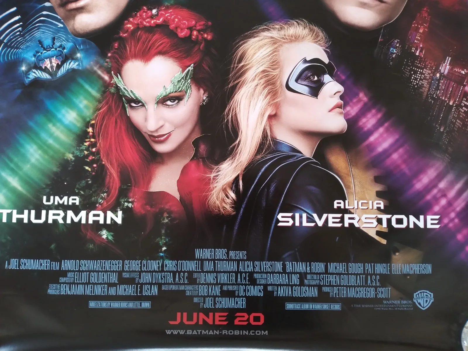 Batman and Robin original movie 1997 poster US one sheet, image 3