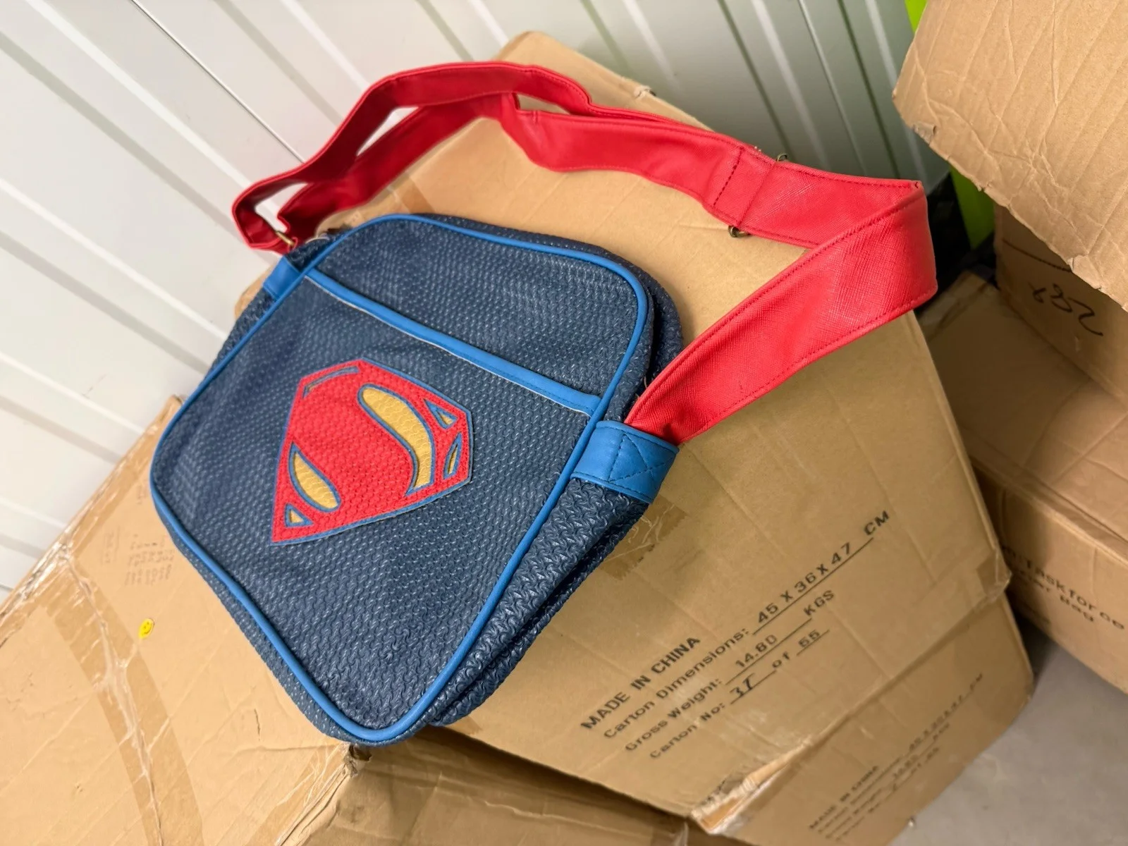 Superman • Logo Classic Messenger Bag with some goodies inside!, image 2