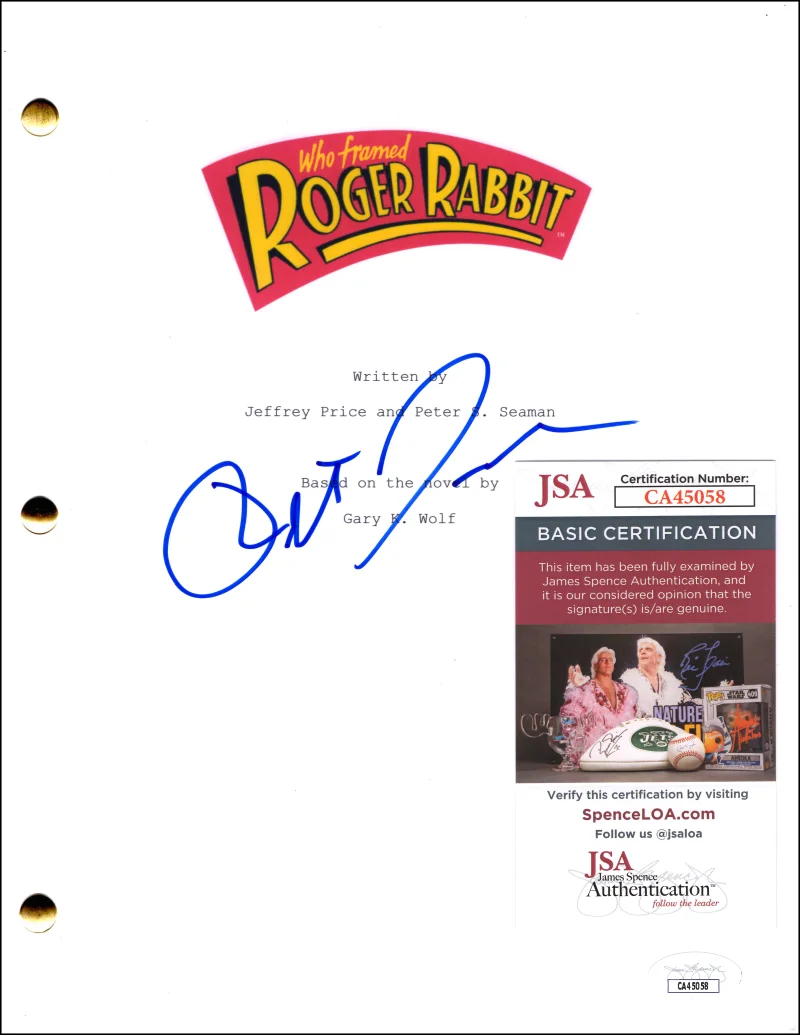 Robert Zemeckis — Robert Zemeckis Signed Autograph Who Framed Roger Rabbit Movie Script w/ JSA COA, image 2