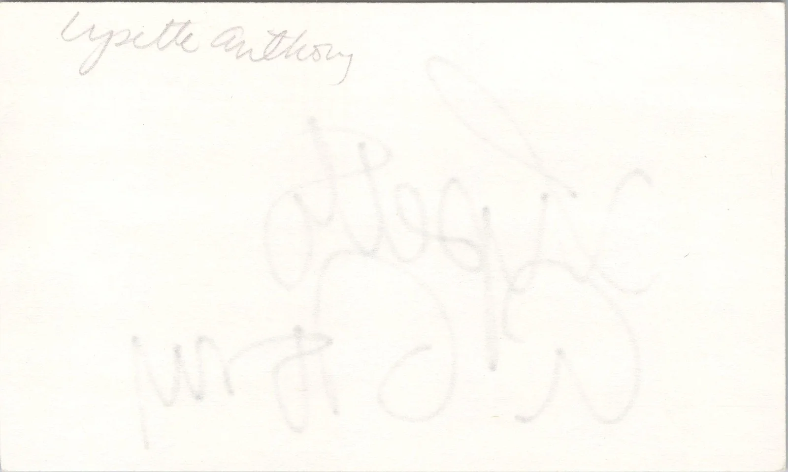 Lysette Anthony — Lysette Anthony Signed 3x5 Index Card Krull, Hollyoaks Autographed, image 2