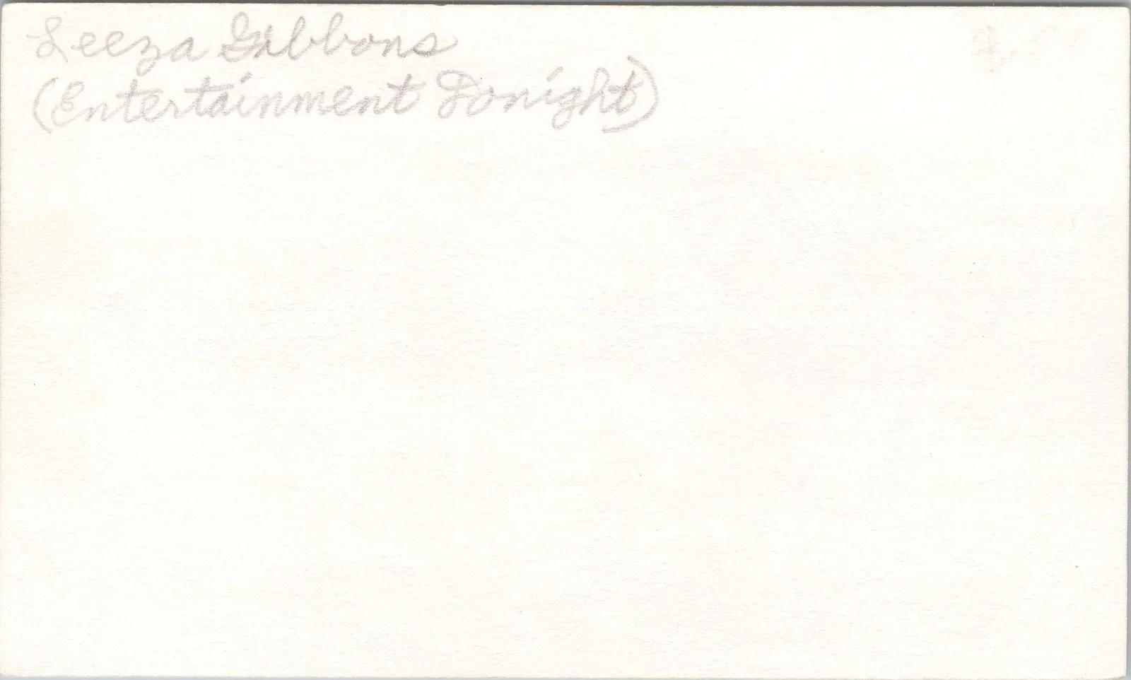 Leeza Gibbons — Leeza Gibbons Signed 3x5 Index Card Entertainment Tonight Autographed, изображение 2
