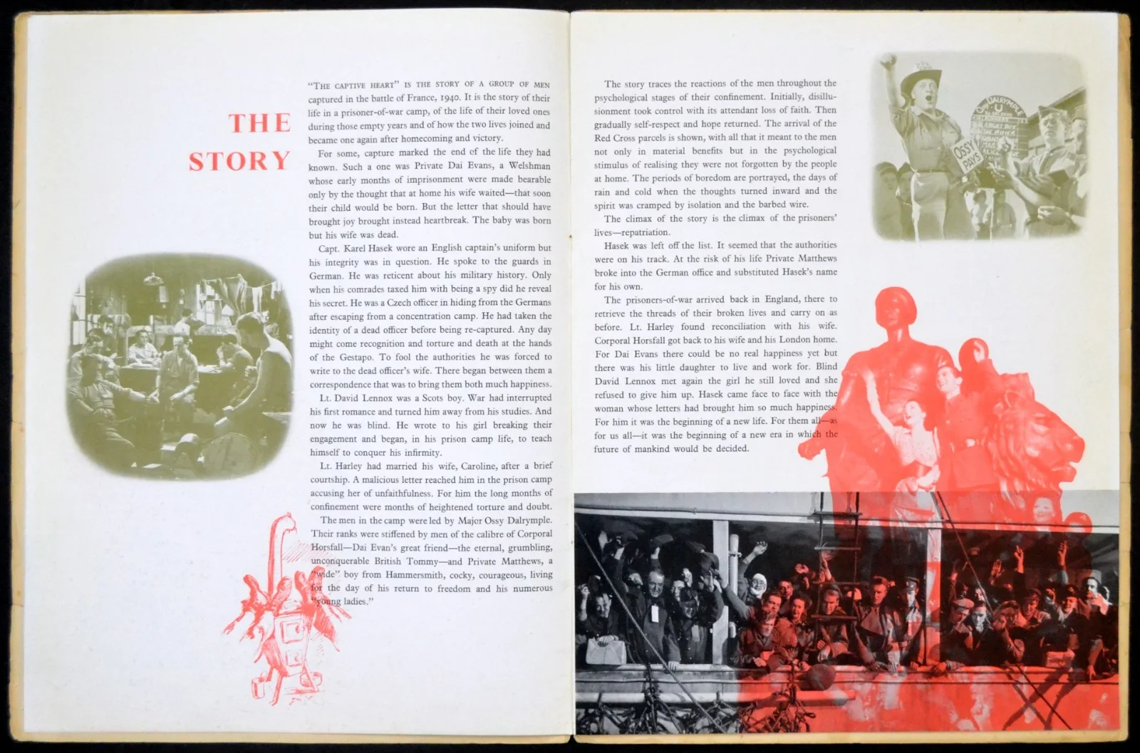 CAPTIVE HEART 1946 Michael Redgrave, Jack Warner JOHN WORSLEY Ealing UK BROCHURE, image 4
