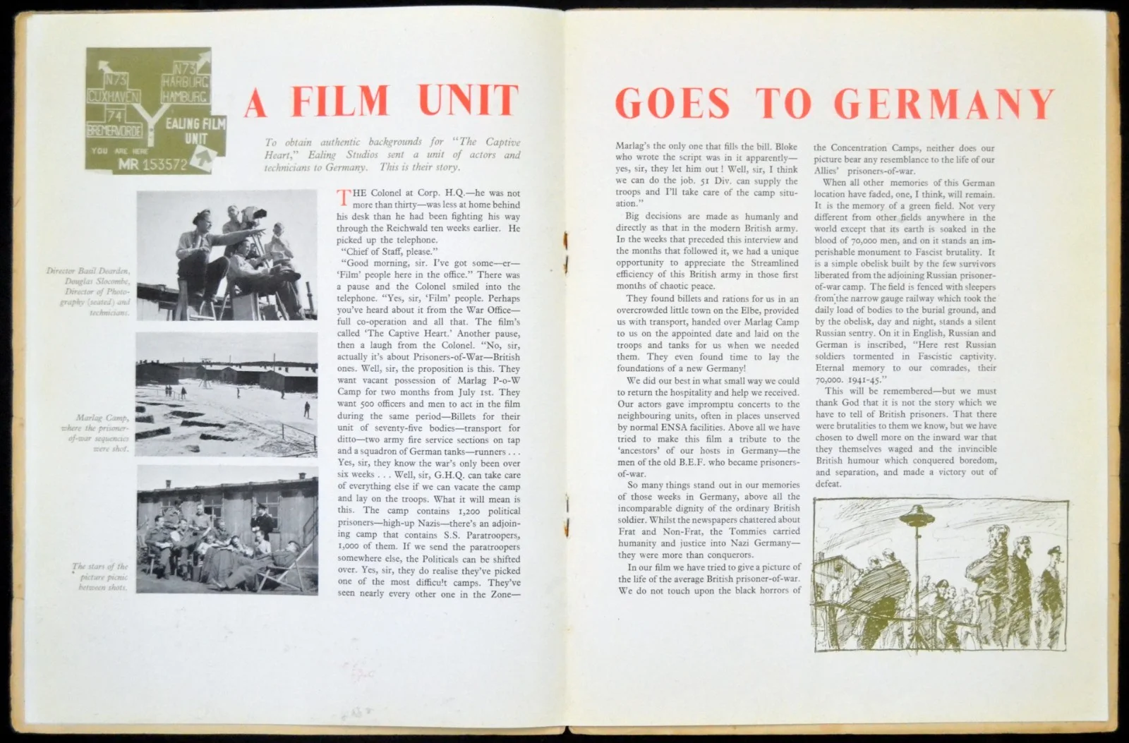 CAPTIVE HEART 1946 Michael Redgrave, Jack Warner JOHN WORSLEY Ealing UK BROCHURE, image 5