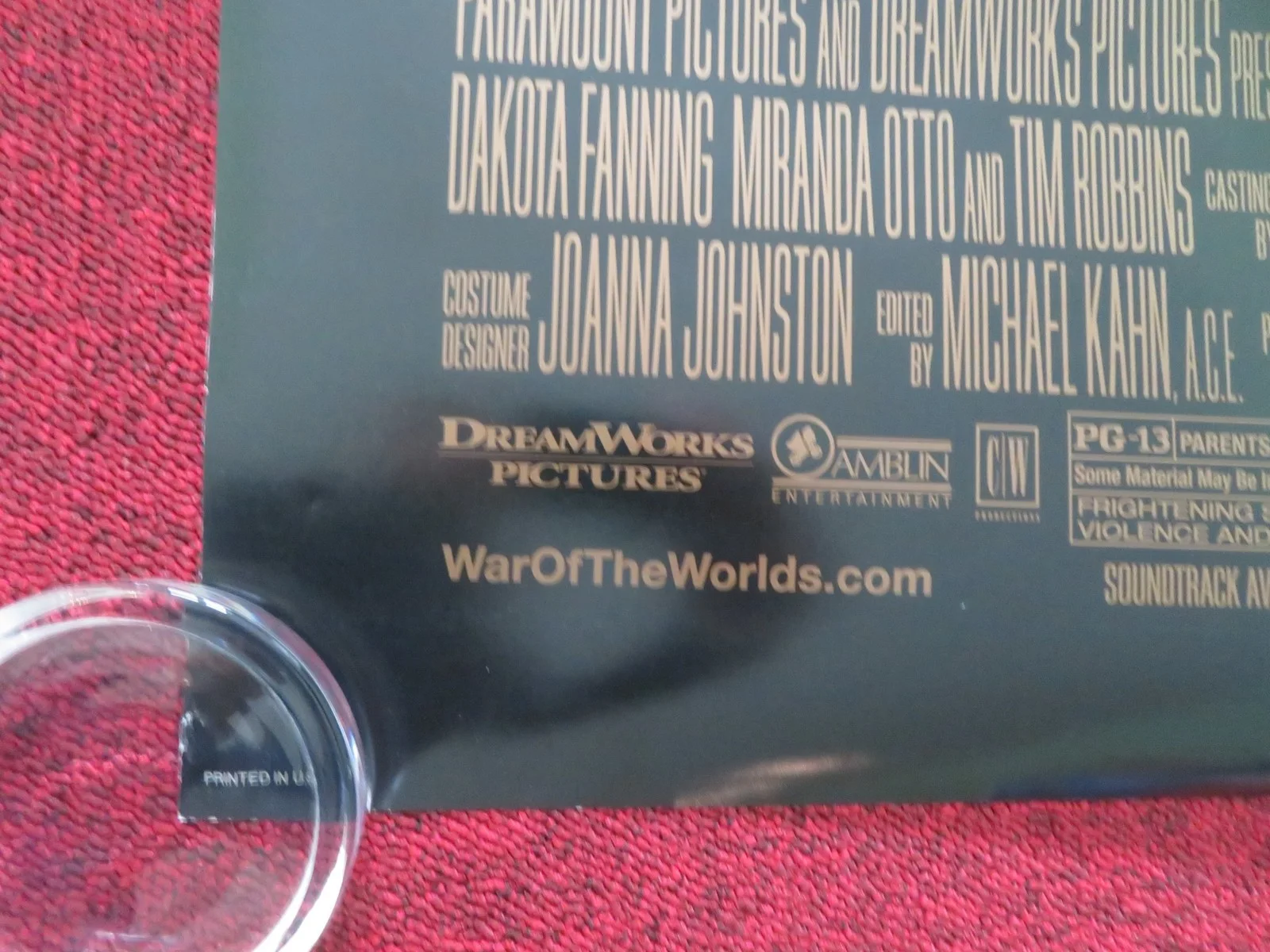 WAR OF THE WORLDS US ONE SHEET ROLLED POSTER TOM CRUISE DAKOTA FANNING 2005, изображение 4