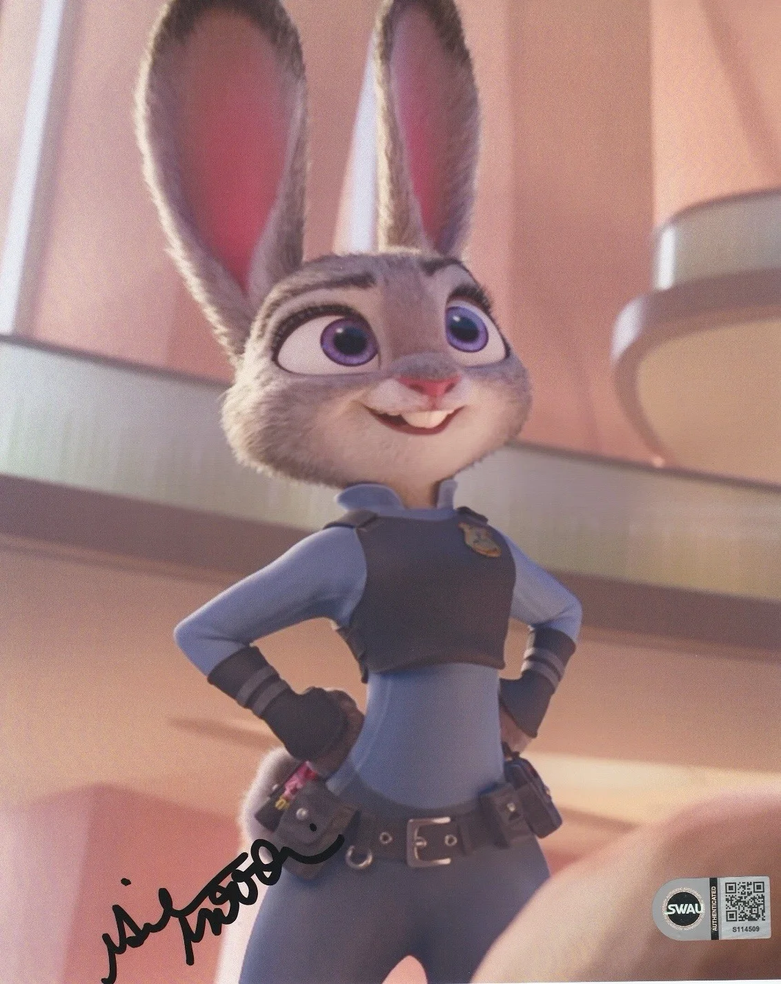 Ginnifer Goodwin — Ginnifer Goodwin signed 8x10 Zootopia Judy Hopps photo SWAU COA CERT