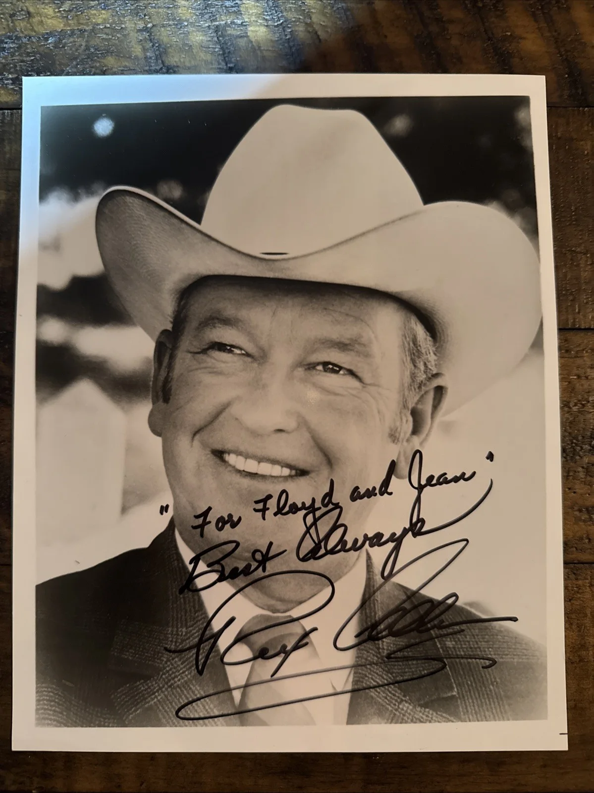 Rex Allen — REX ALLEN - AUTOGRAPHED INSCRIBED PHOTOGRAPH 1974