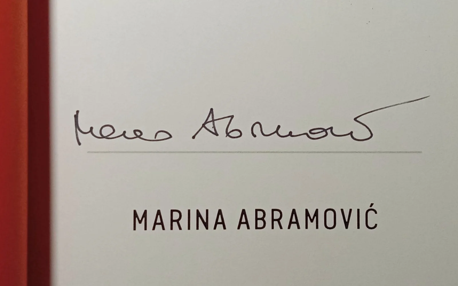 SIGNED WALK THROUGH WALLS A MEMOIR BY MARINA ABRAMOVIC 2016 1ST EDITION 1ST/1ST, image 2