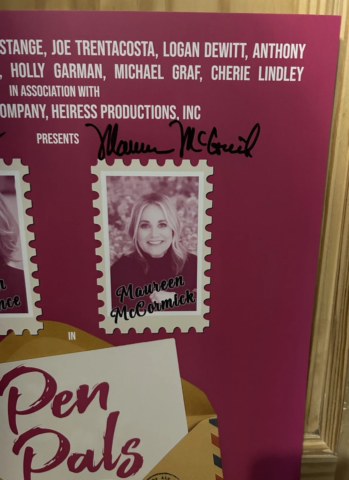 PEN PALS MAUREEN MCCORMICK + SHARON LAWRENCE SIGNED POSTER +TOTE BAG BRADY BUNCH, image 4