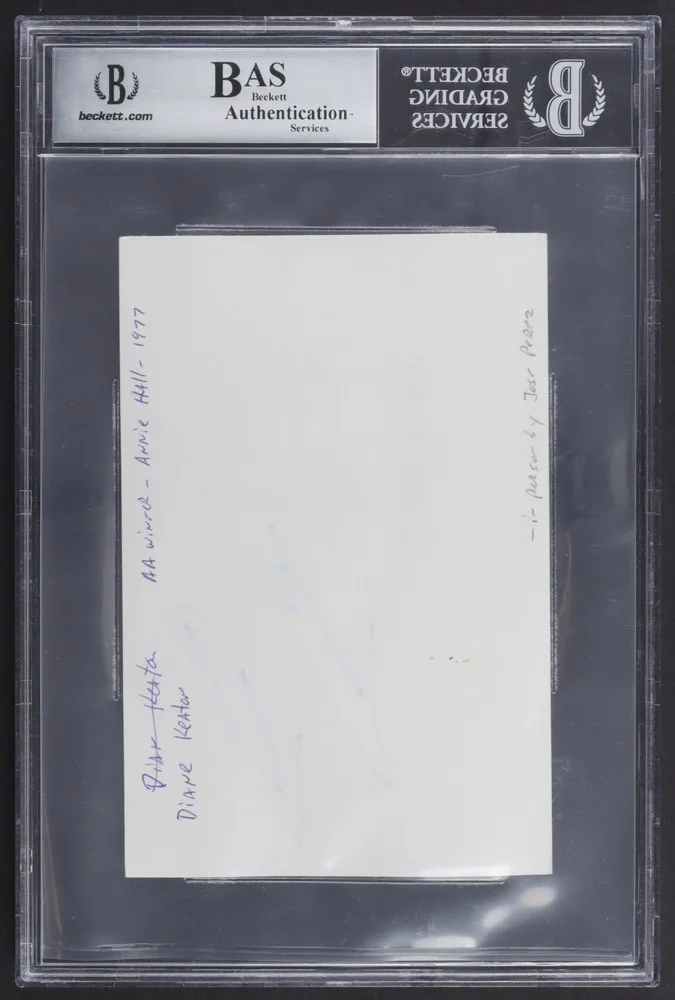 Diane Keaton — Diane Keaton Signed 8x10 Photo W/ Beckett BAS Encased COA Annie Hall, изображение 2