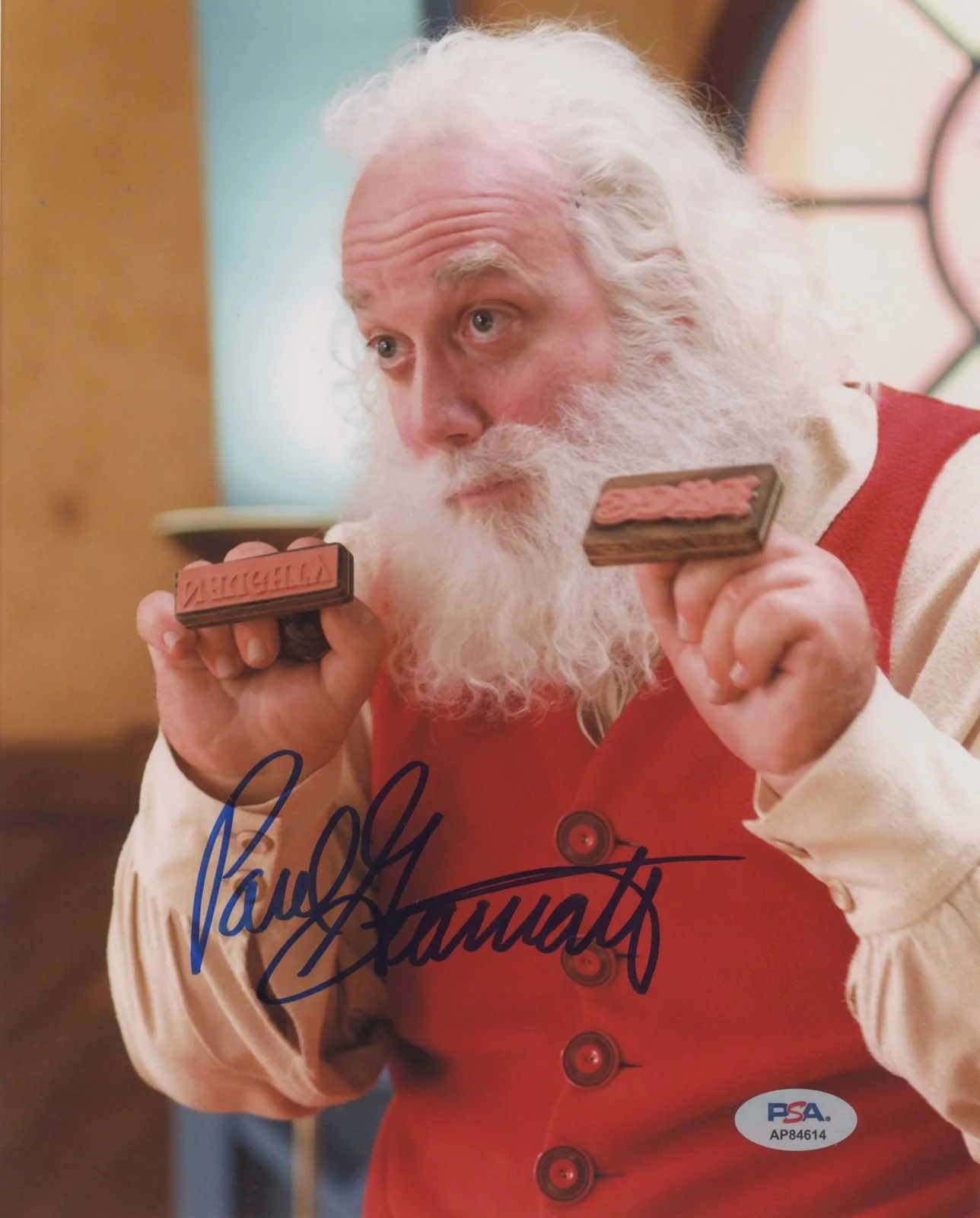 Paul Giamatti — Paul Giamatti Fred Claus Authentic Signed 8x10 Vertical Photo PSA/DNA #AP84614