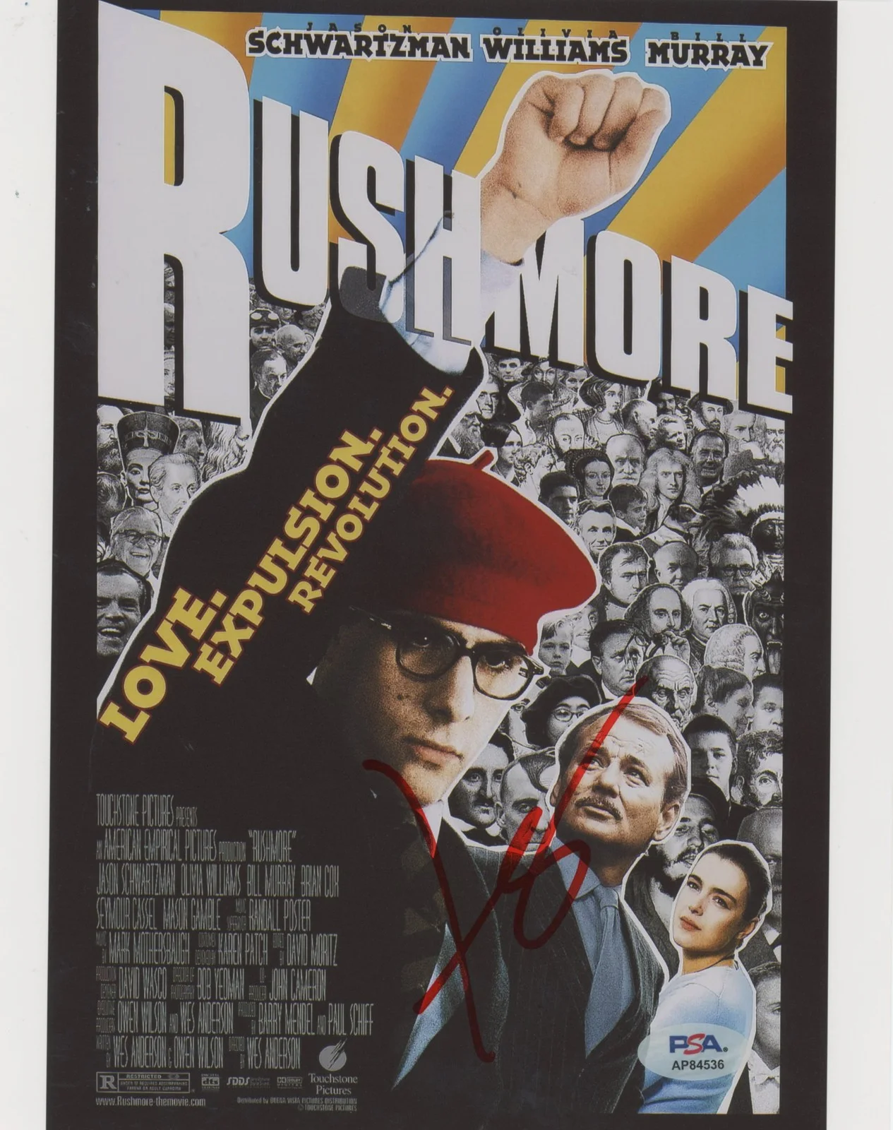 Jason Schwartzman — Jason Schwartzman Rushmore Authentic Signed 8x10 Vertical Photo PSA/DNA #AP84536