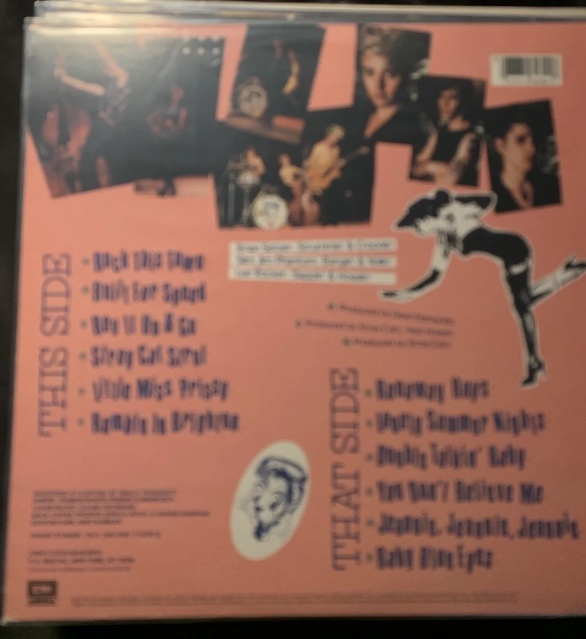 THE STRAY CATS Signed By Slim Jim Phantom Autograph record Lp Built For Speed, image 2