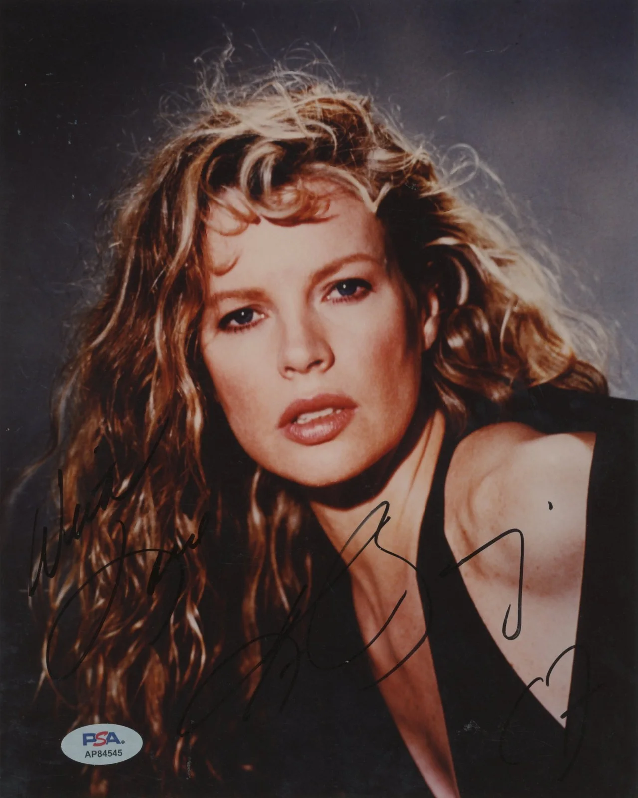 Kim Bassinger — Kim Bassinger Never Again "With Love" Authentic Signed 8x10 Photo PSA #AP84545