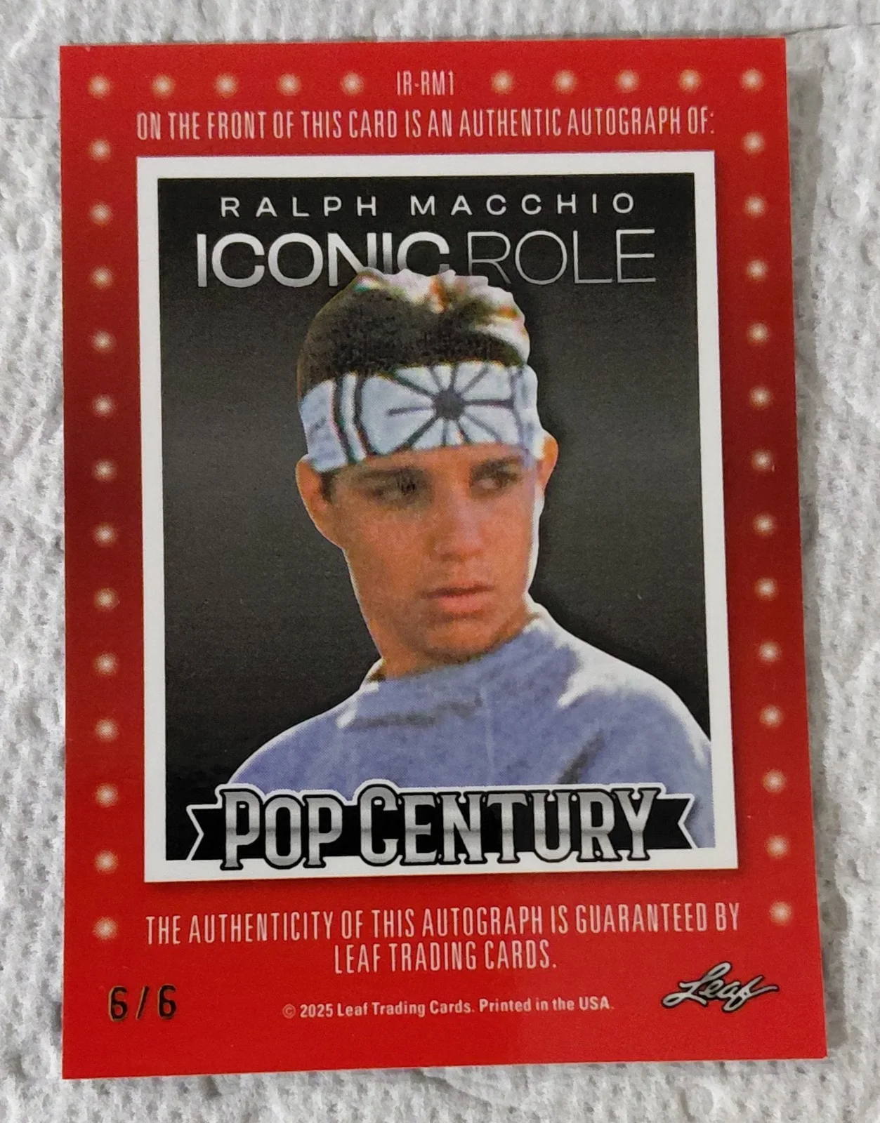 Ralph Macchio — 2025 POP CENTURY METAL. RALPH MACCHIO. AUTOGRAPH. "ICONIC ROLE". PURPLE. 6/6., image 2